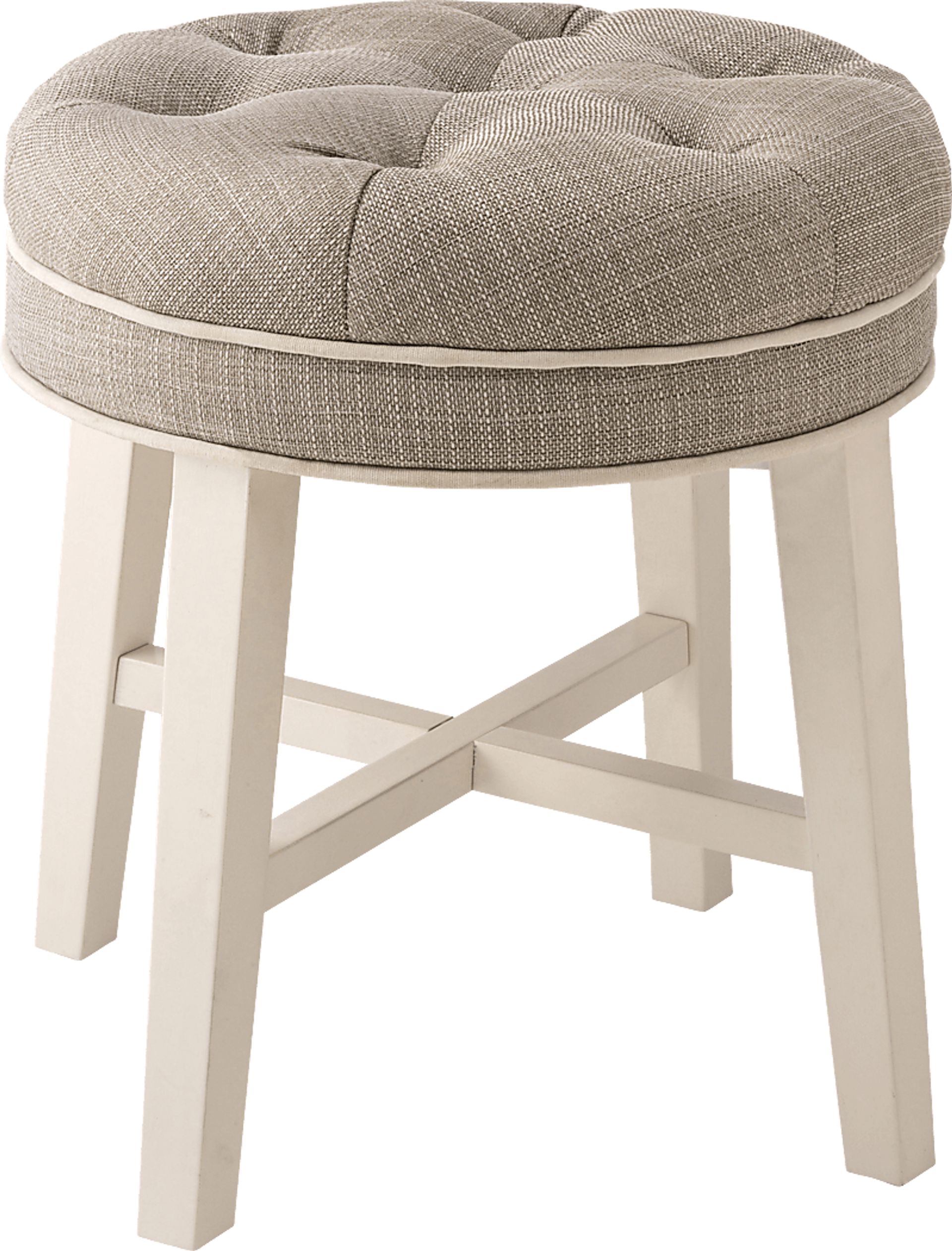 Bernadette Gray Vanity Stool - Image 1