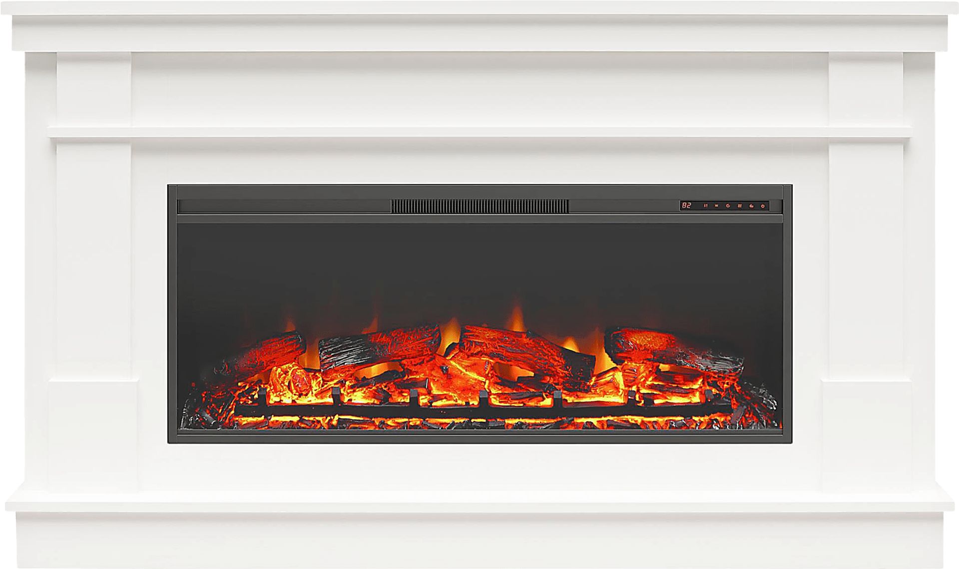 Bernd White 64 in. Console with Electric Fireplace - Image 3