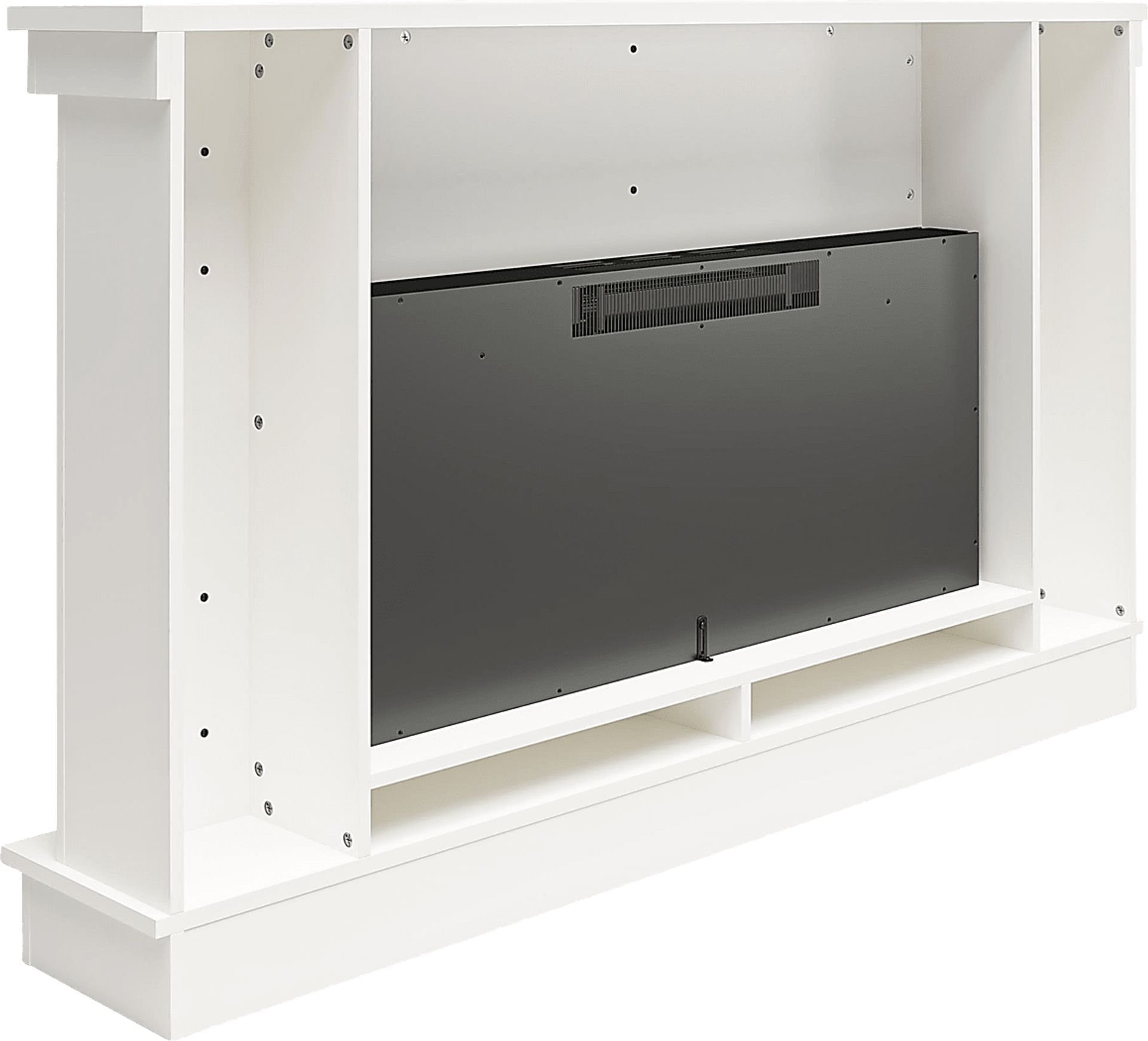 Bernd White 64 in. Console with Electric Fireplace - Image 5