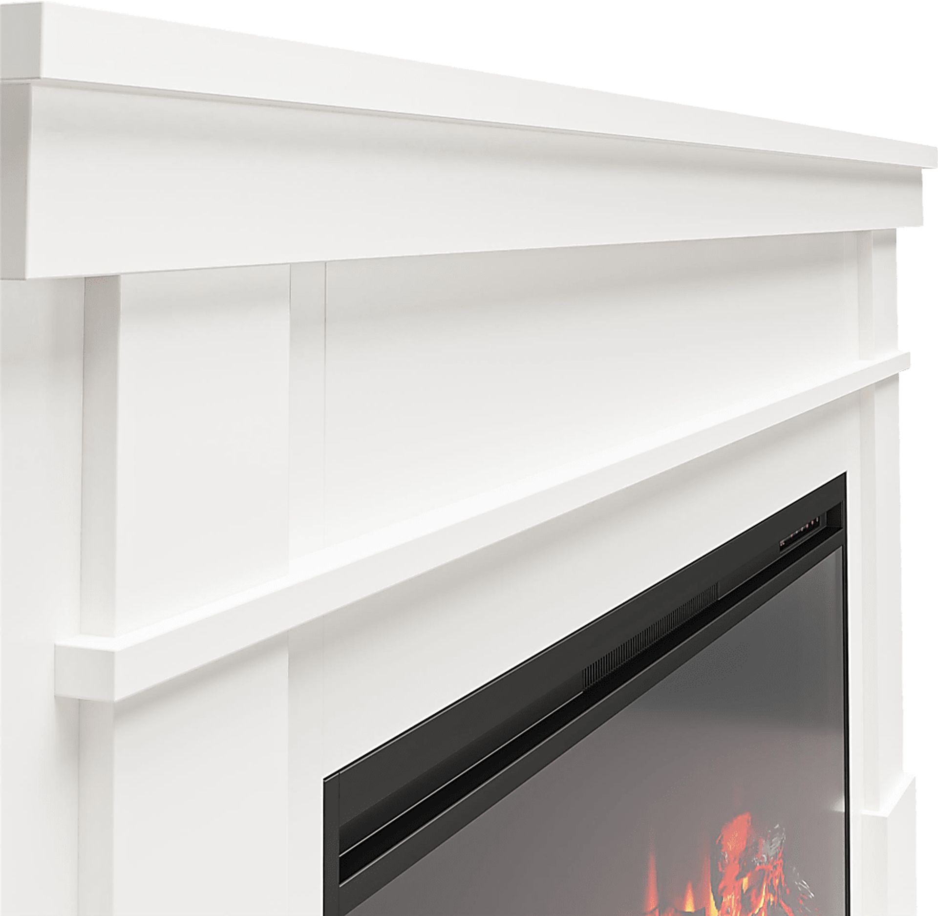 Bernd White 64 in. Console with Electric Fireplace - Image 8