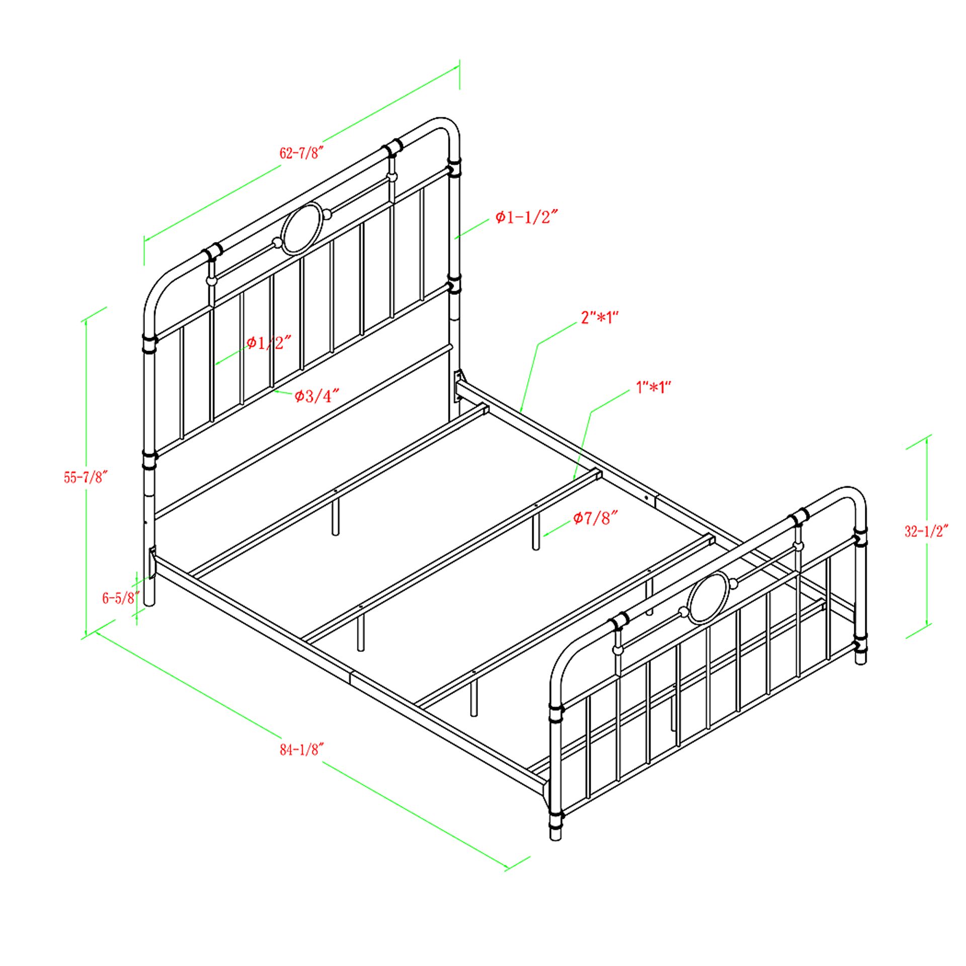 Bernius Bronze Queen Bed - Image 6