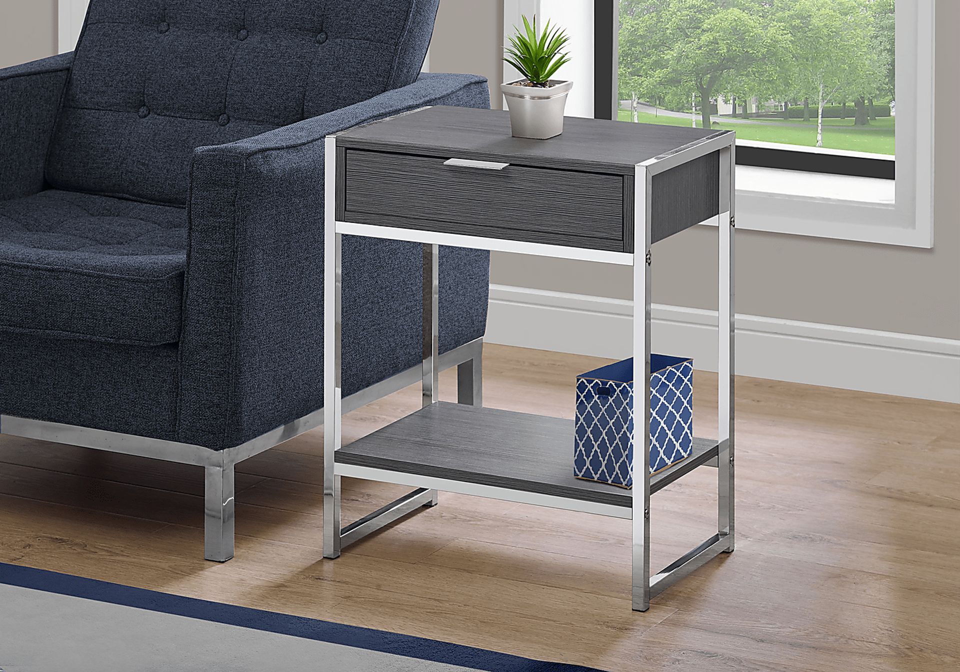Berrien Charcoal Accent Table - Image 2