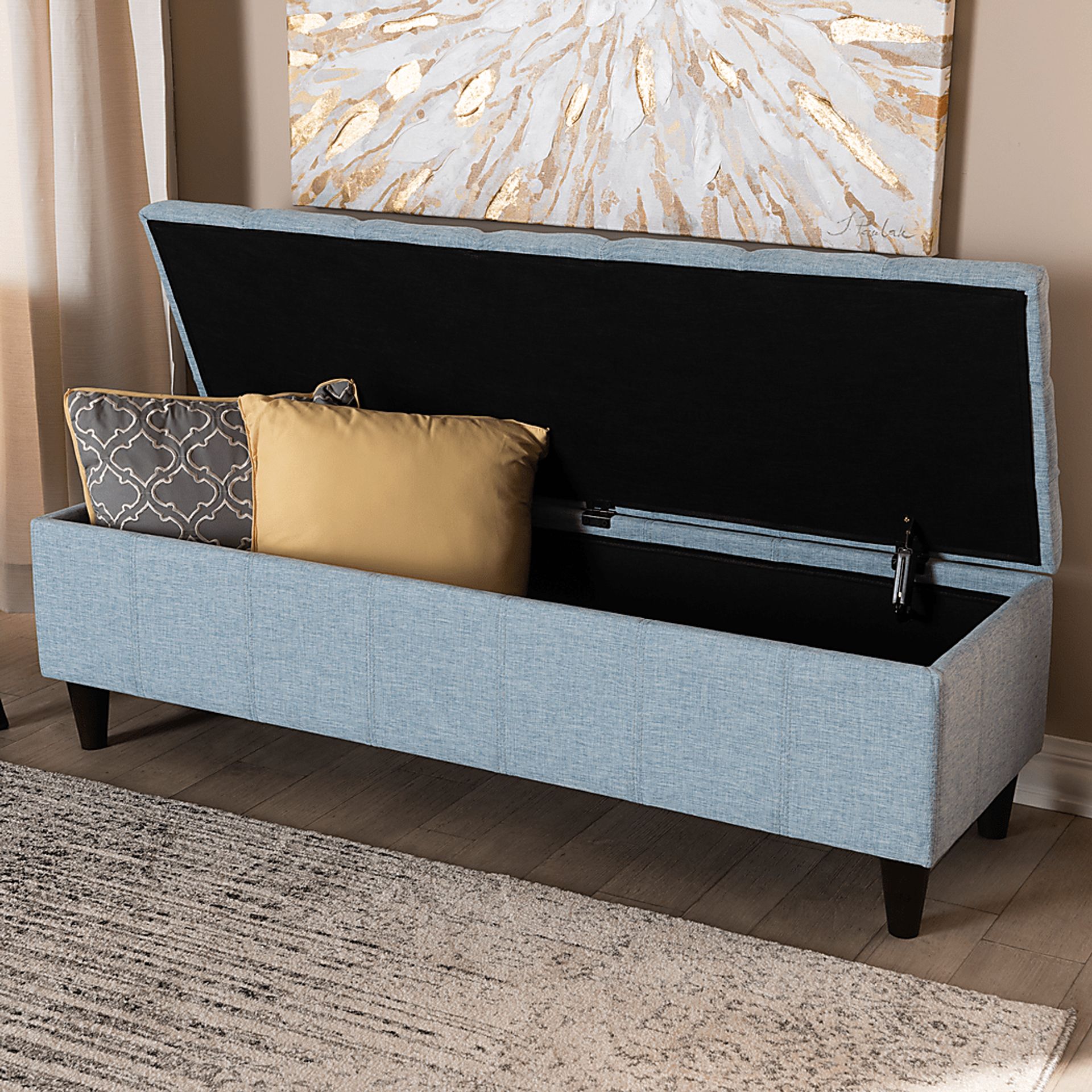 Berrycoms Light Blue Storage Bench - Image 3