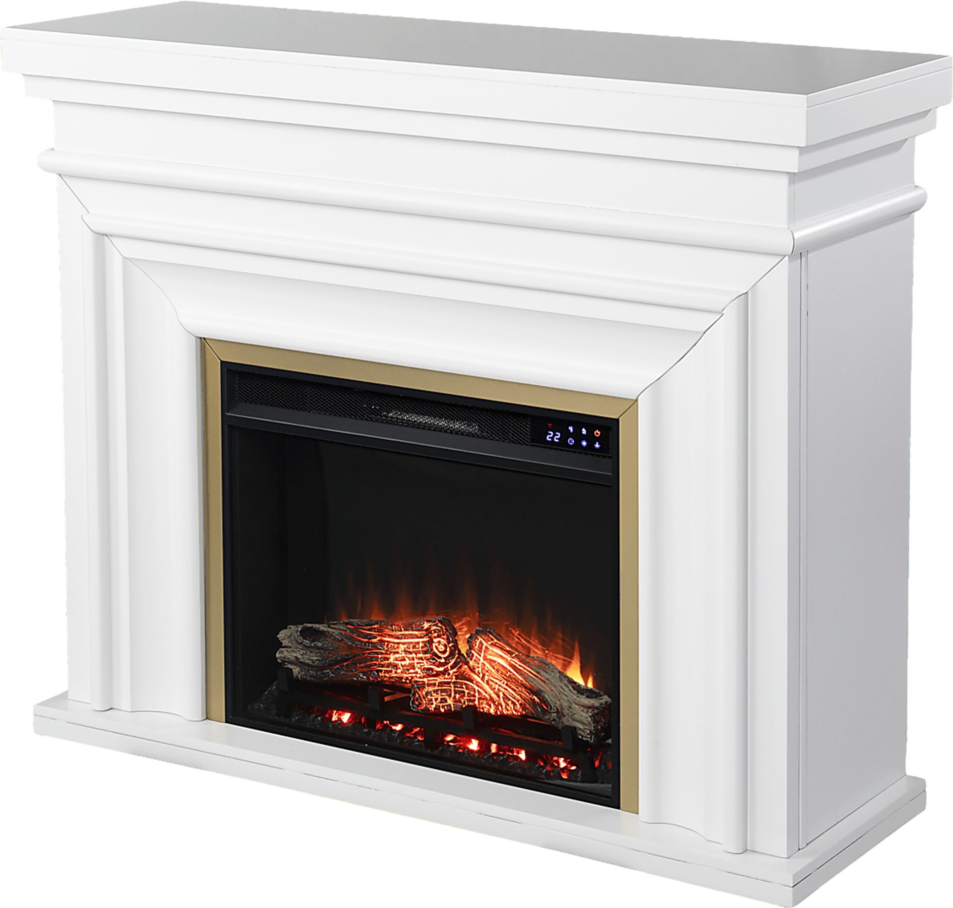 Berryessa IV White Colors,White Tv Console With Electric Fireplace ...