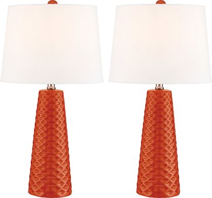 Berryessa Orange Table Lamp, Set of Two