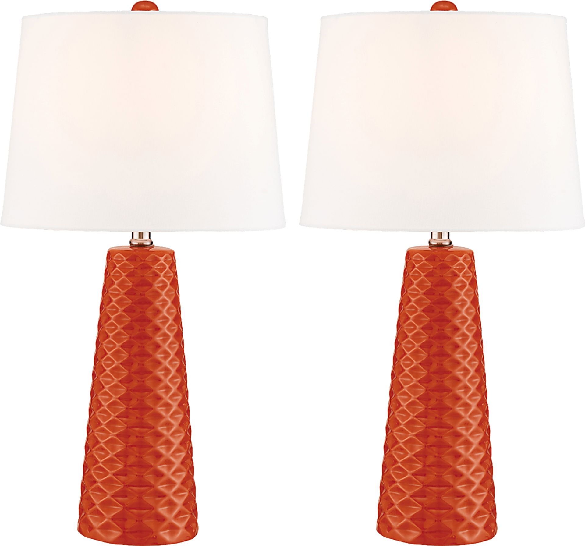 Berryessa Orange Table Lamps, Set of 2 - Image 1