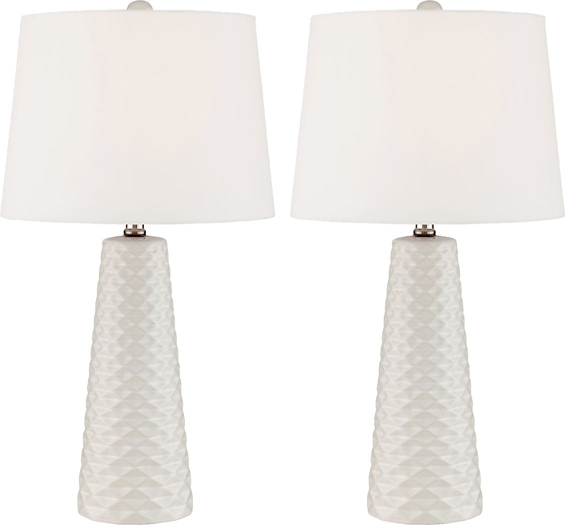Berryessa White Table Lamps, Set of 2