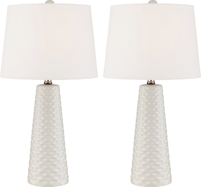 Berryessa White Table Lamp, Set of Two