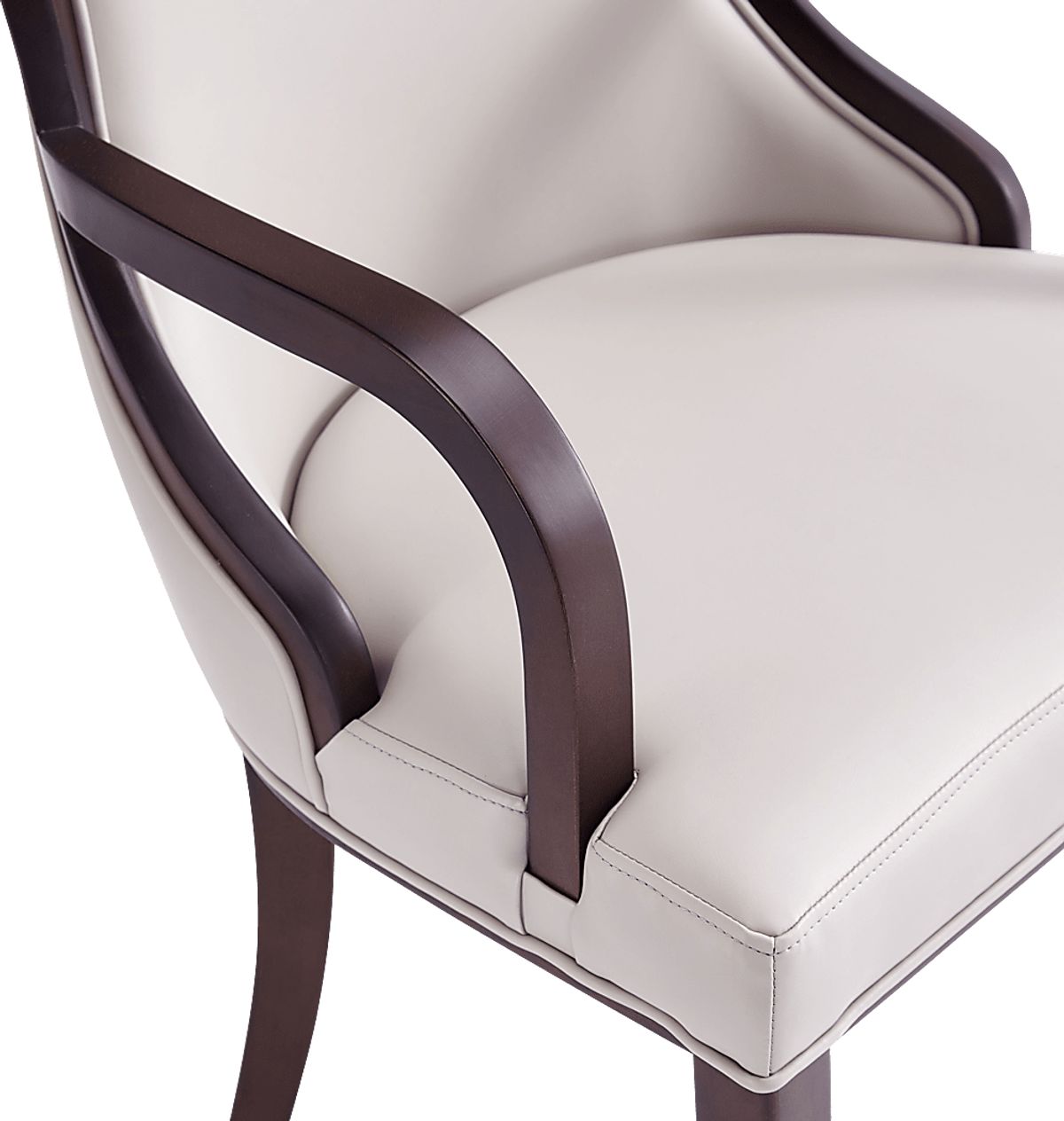 Berryhut Light Gray Vinyl Fabric Arm Chair | Rooms to Go