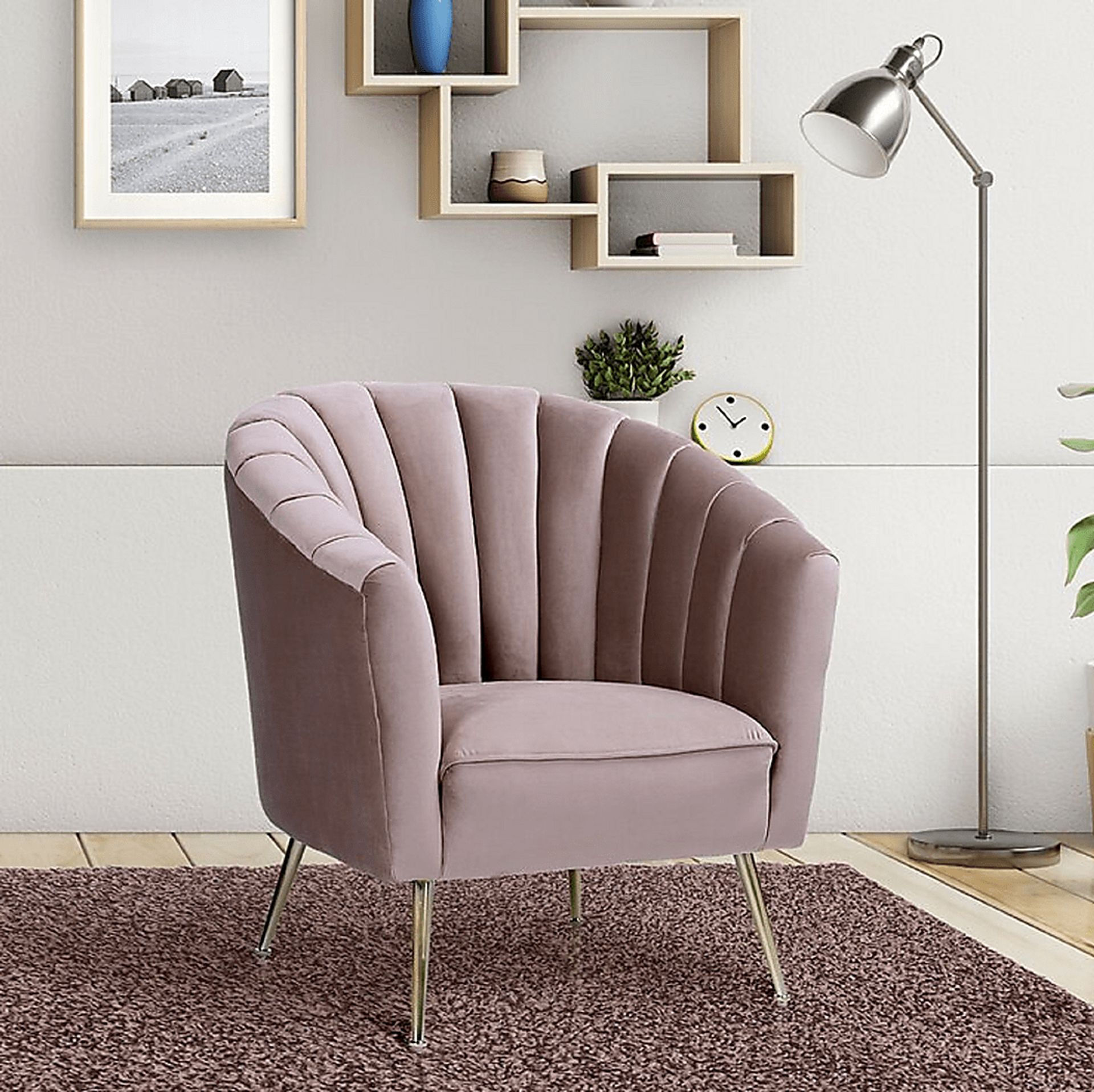 Bersal Blush Accent Chair - Image 6