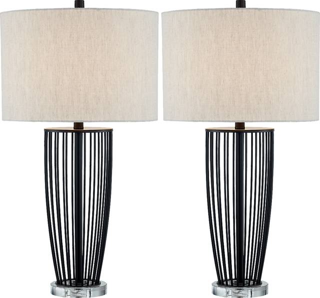 Bersal Nest Black Table Lamps, Set of 2 - Thumbnail - Image 1