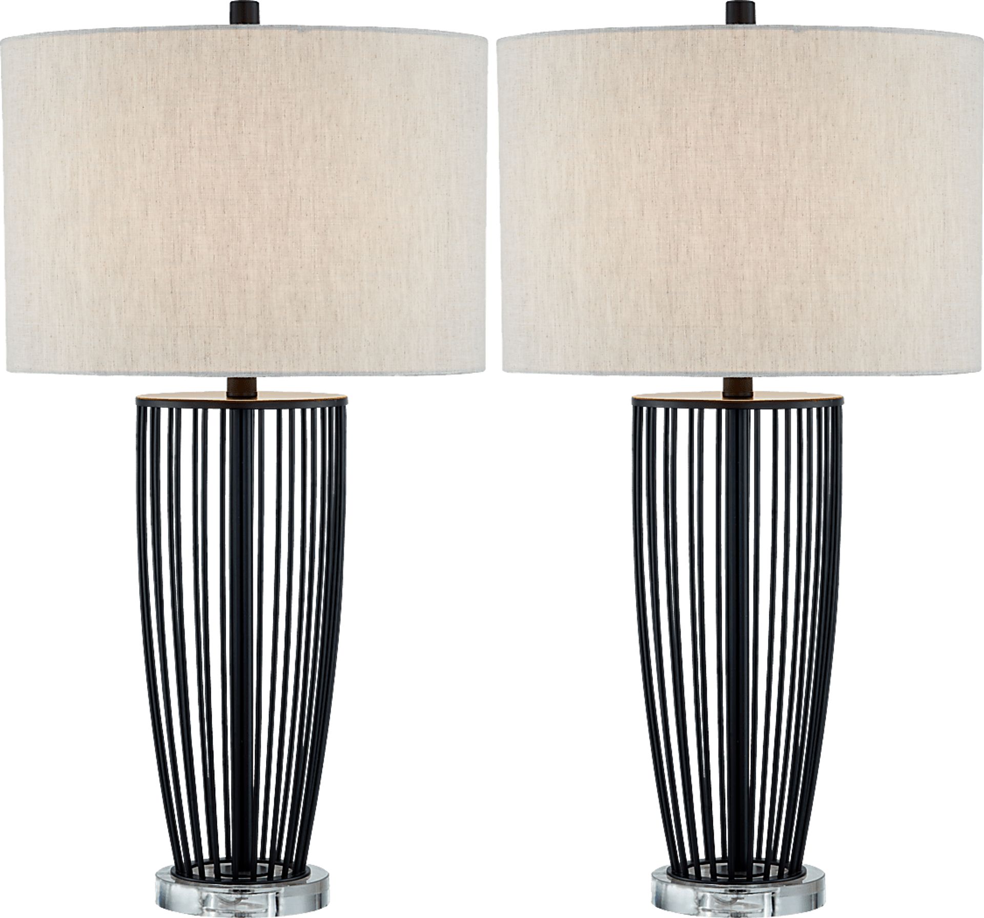 Bersal Nest Black Table Lamps, Set of 2 - Image 1