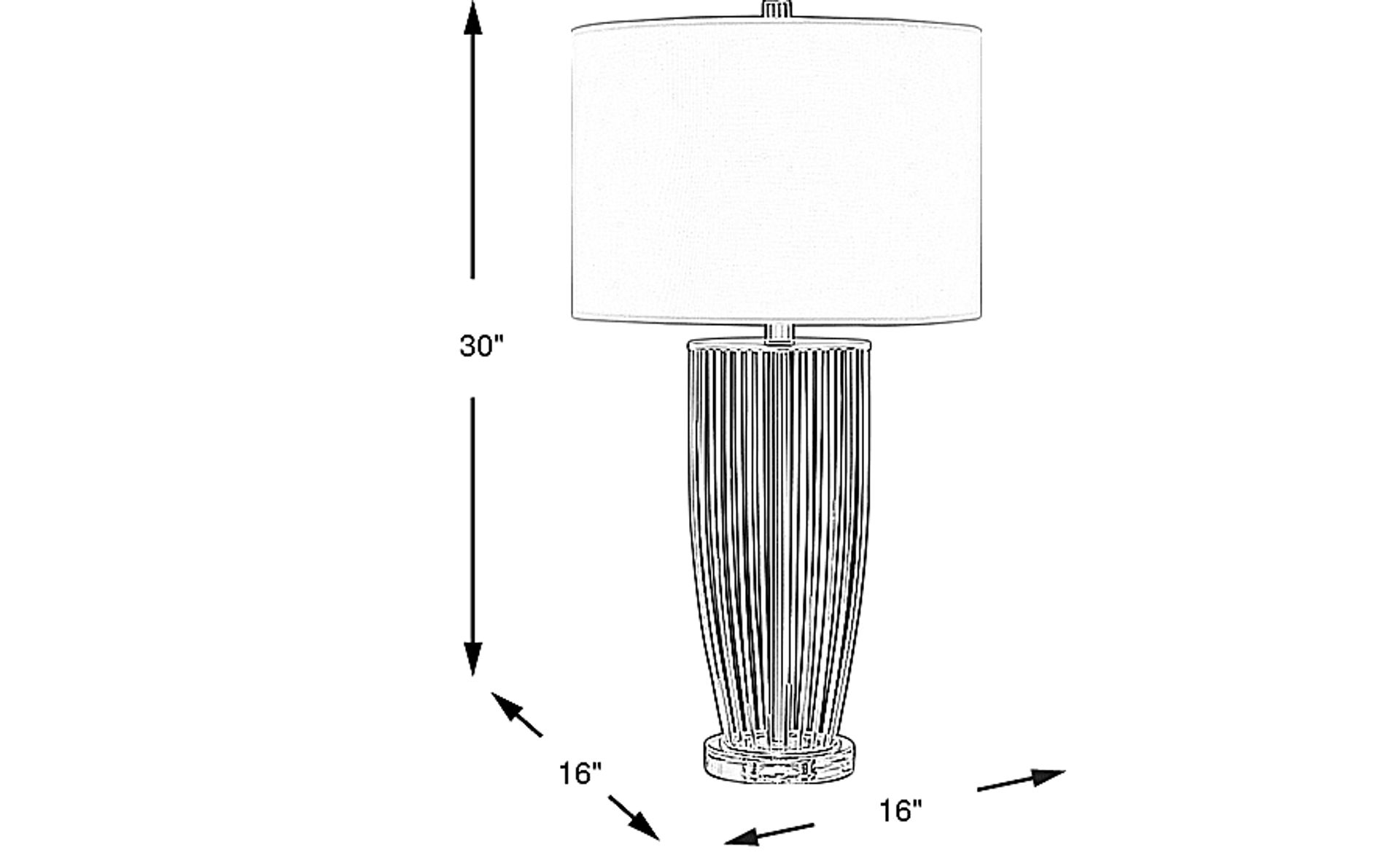 Dimension Image. Please refer to the Dimension Tab on this page for dimension details.