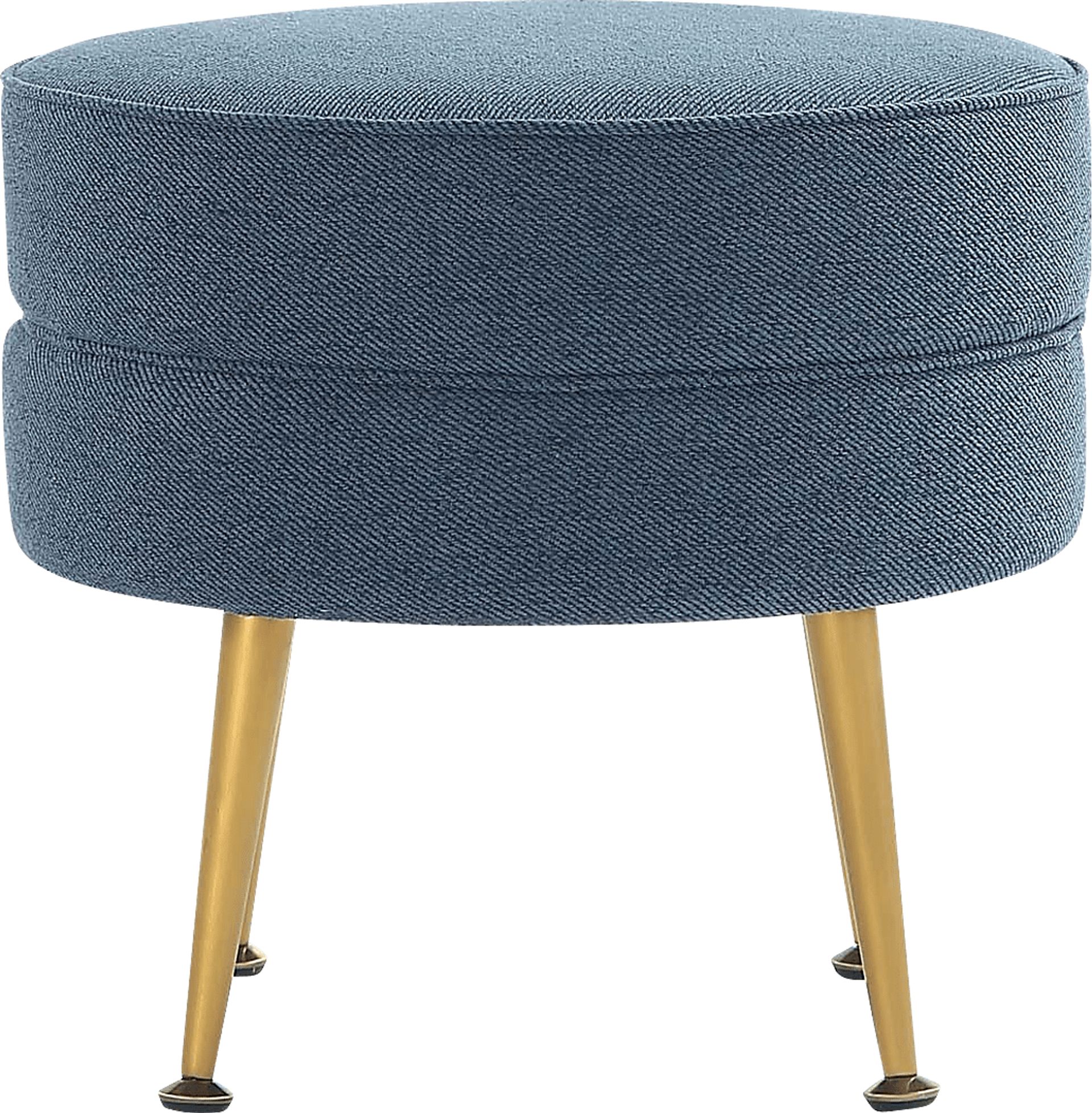 Berseem I Blue Ottoman - Image 7