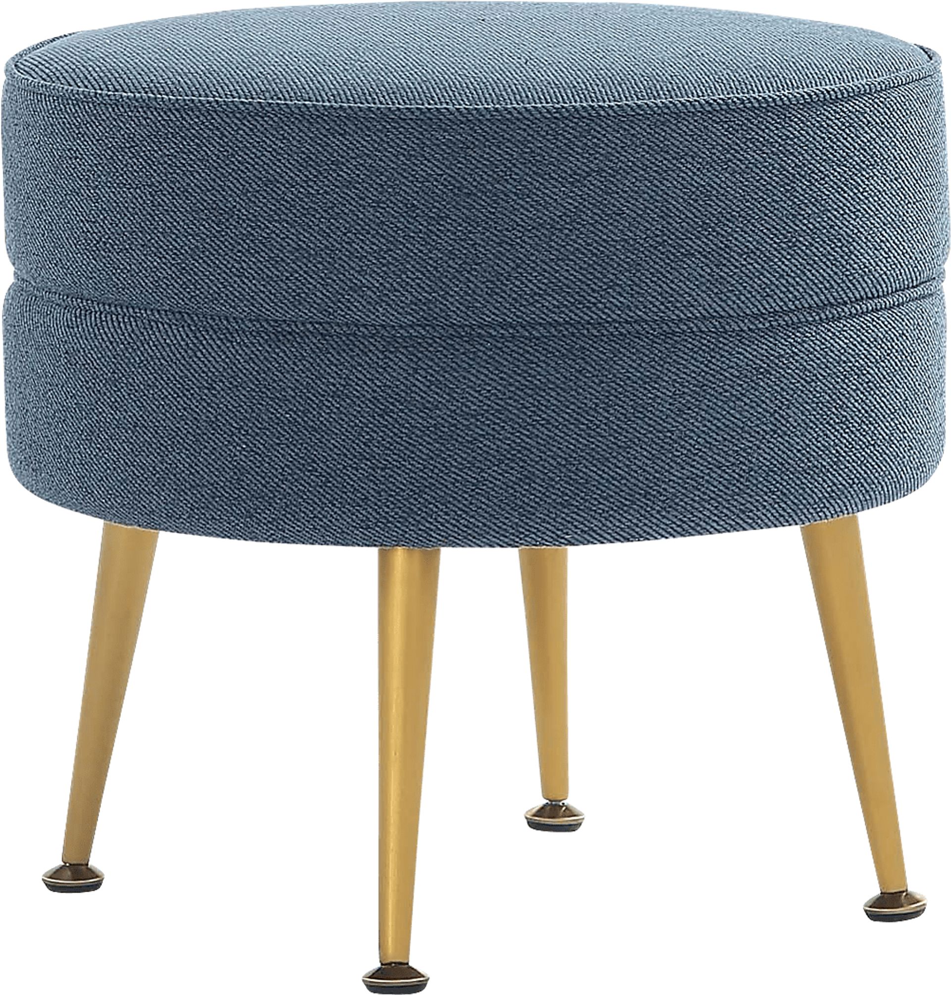 Berseem I Blue Ottoman - Image 1