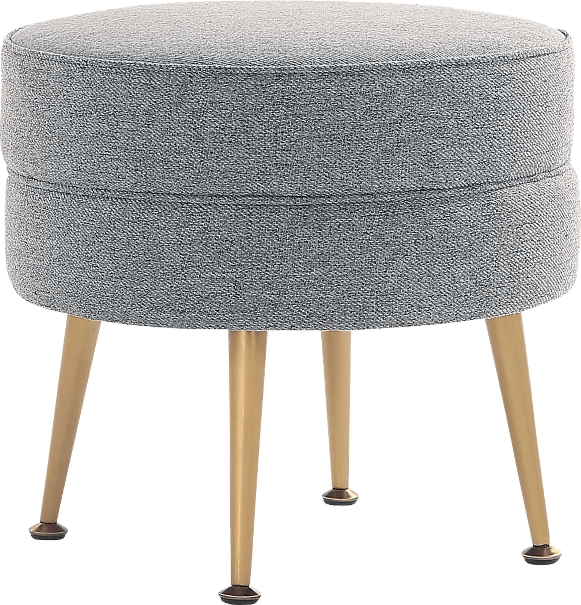 Berseem I Gray Ottoman - Image 1