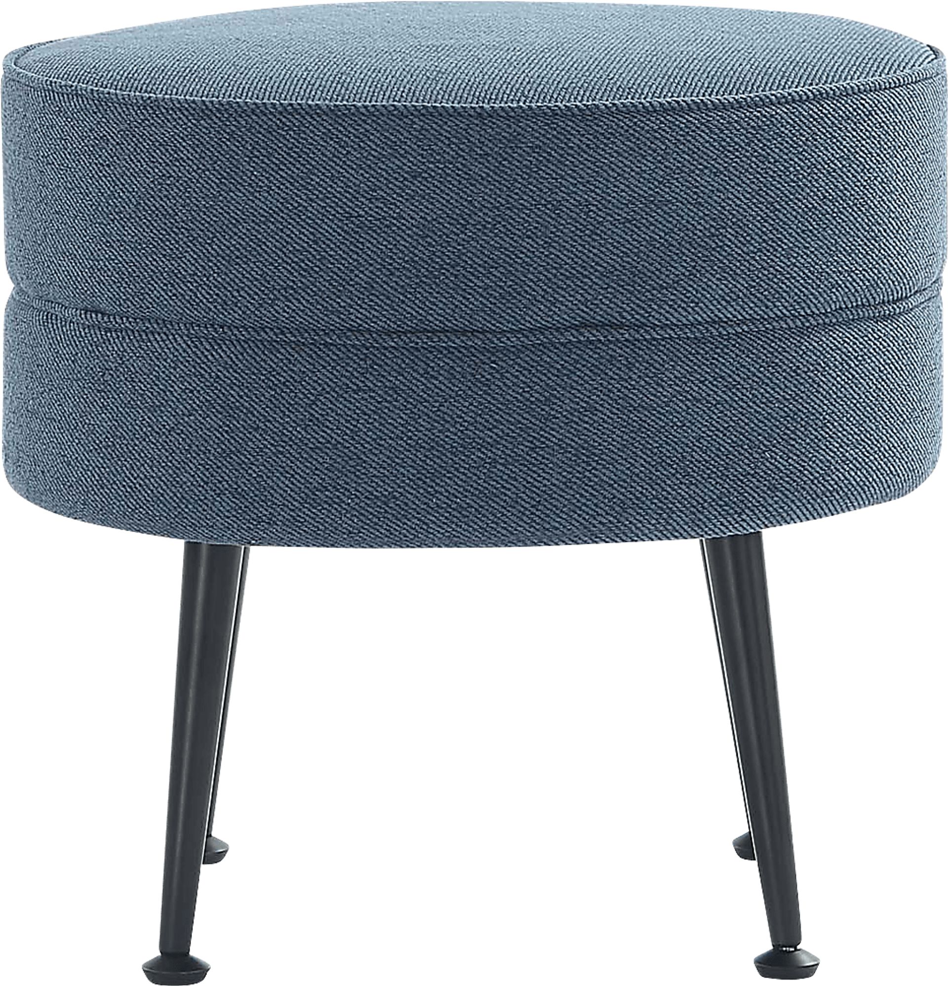 Berseem II Blue Ottoman - Image 7