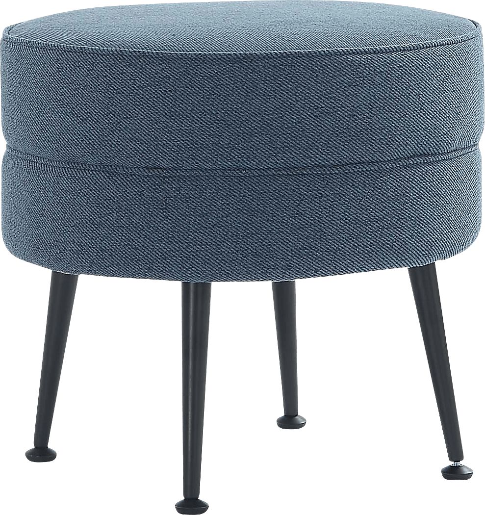 Berseem II Blue Ottoman