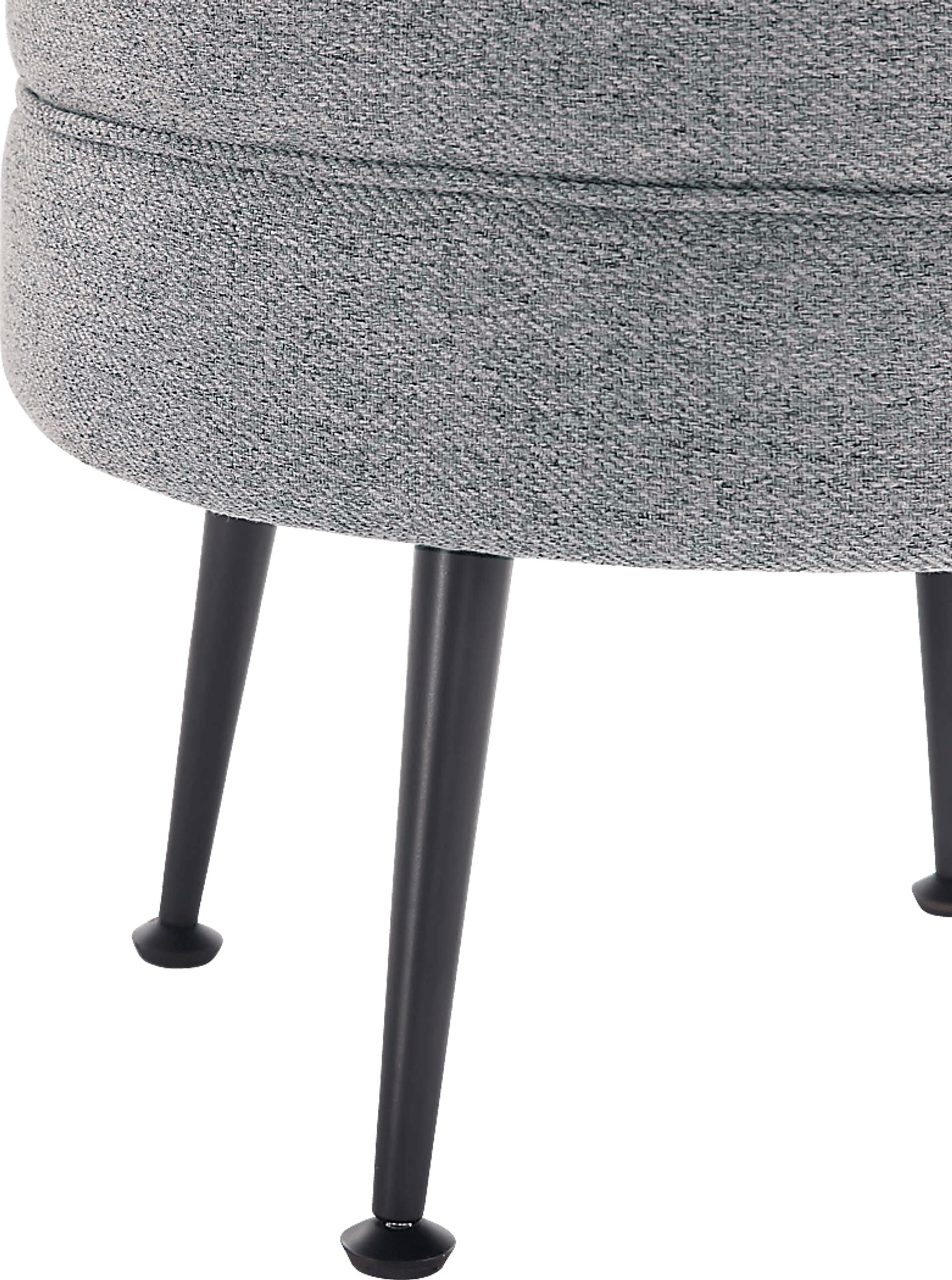 Berseem II Gray Ottoman - Image 3