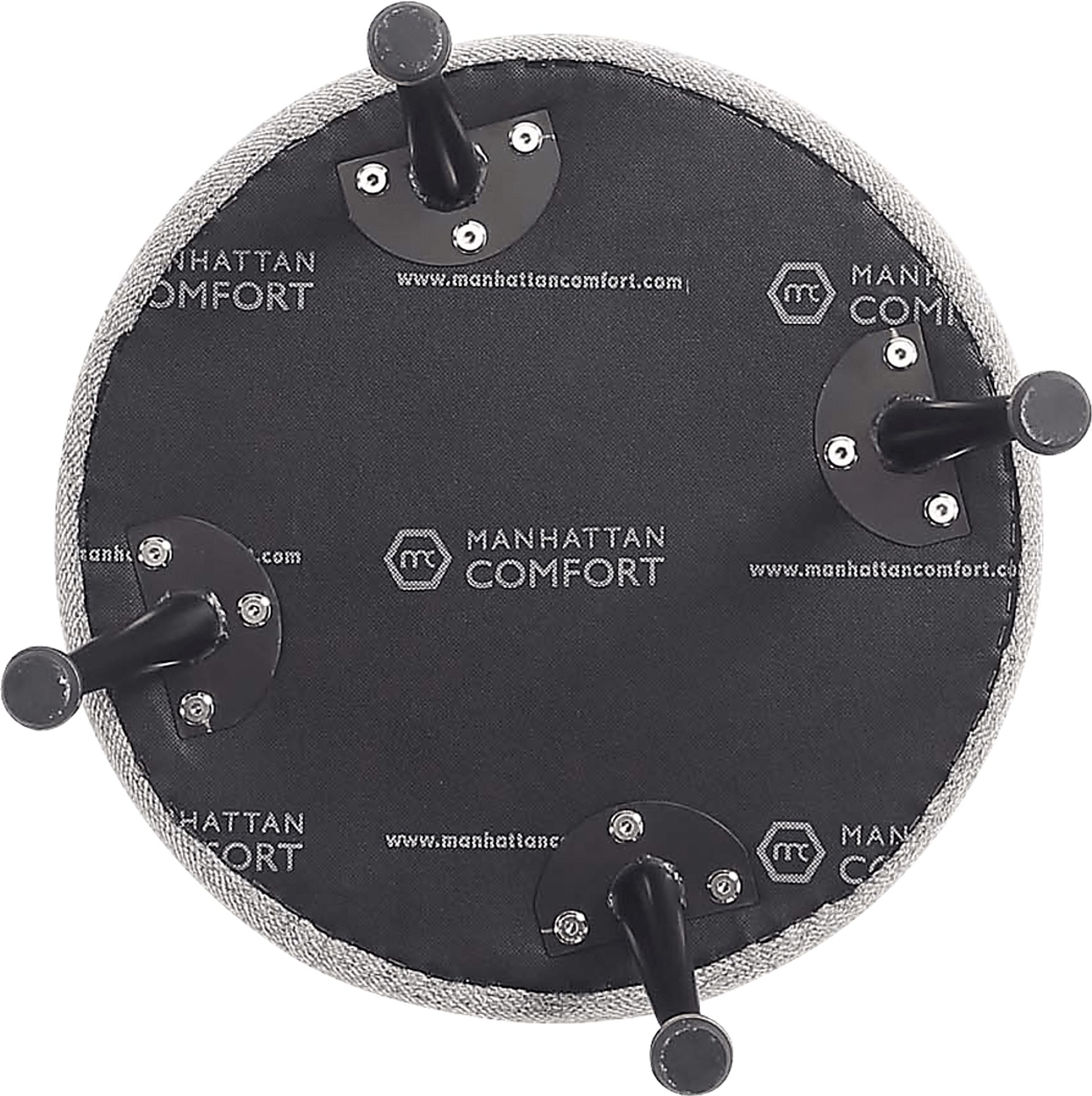 Berseem II Gray Ottoman - Image 6