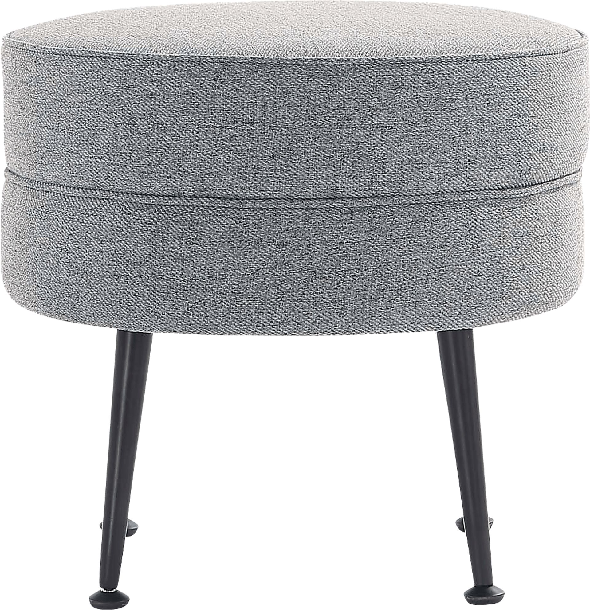 Berseem II Gray Ottoman - Image 7