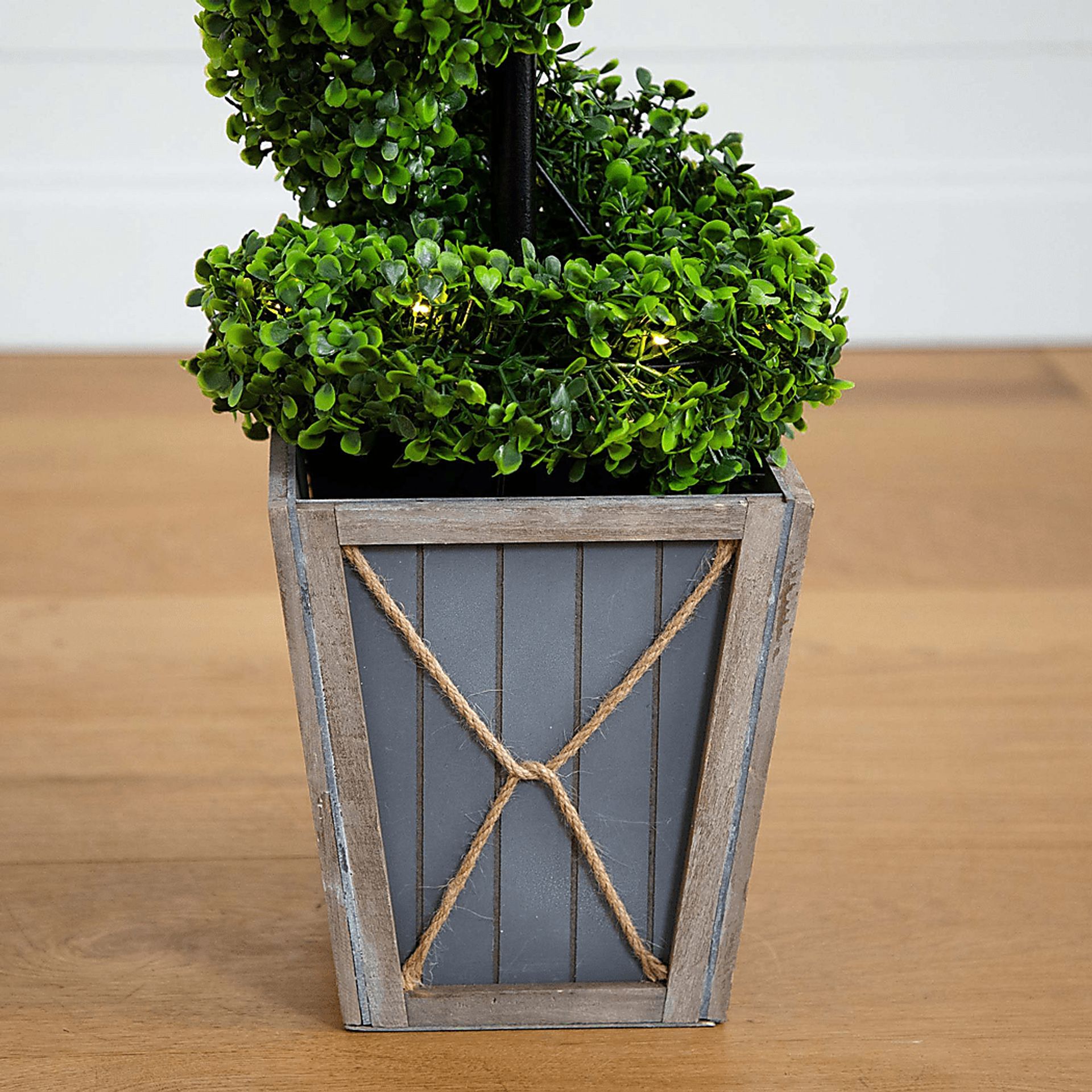 Berteau Green Artificial Boxwood Spiral Tree - Image 5