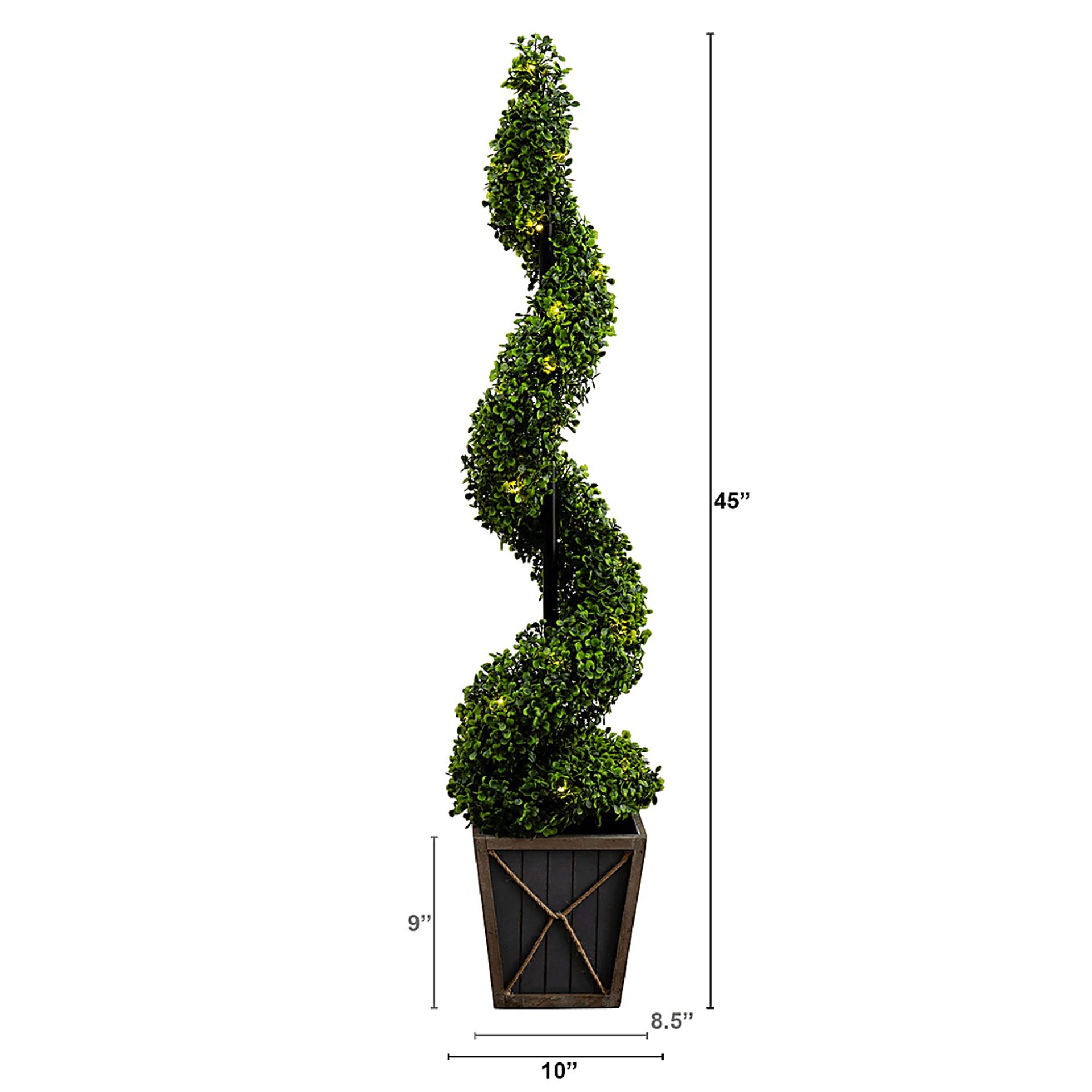 Berteau Green Artificial Boxwood Spiral Tree - Image 10