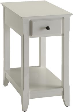 Bertie White Chairside Table