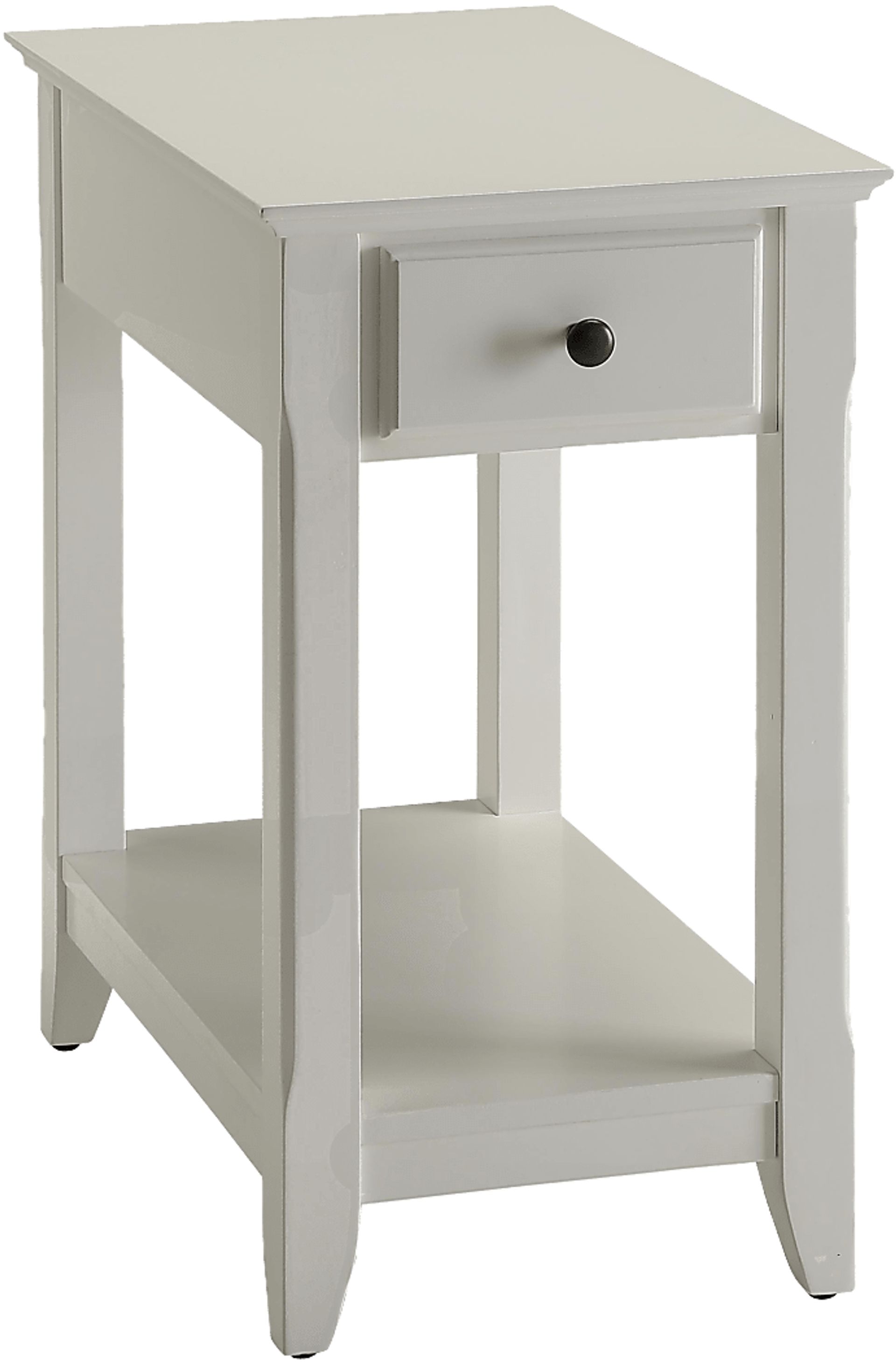 Bertie White Chairside Table - Image 1