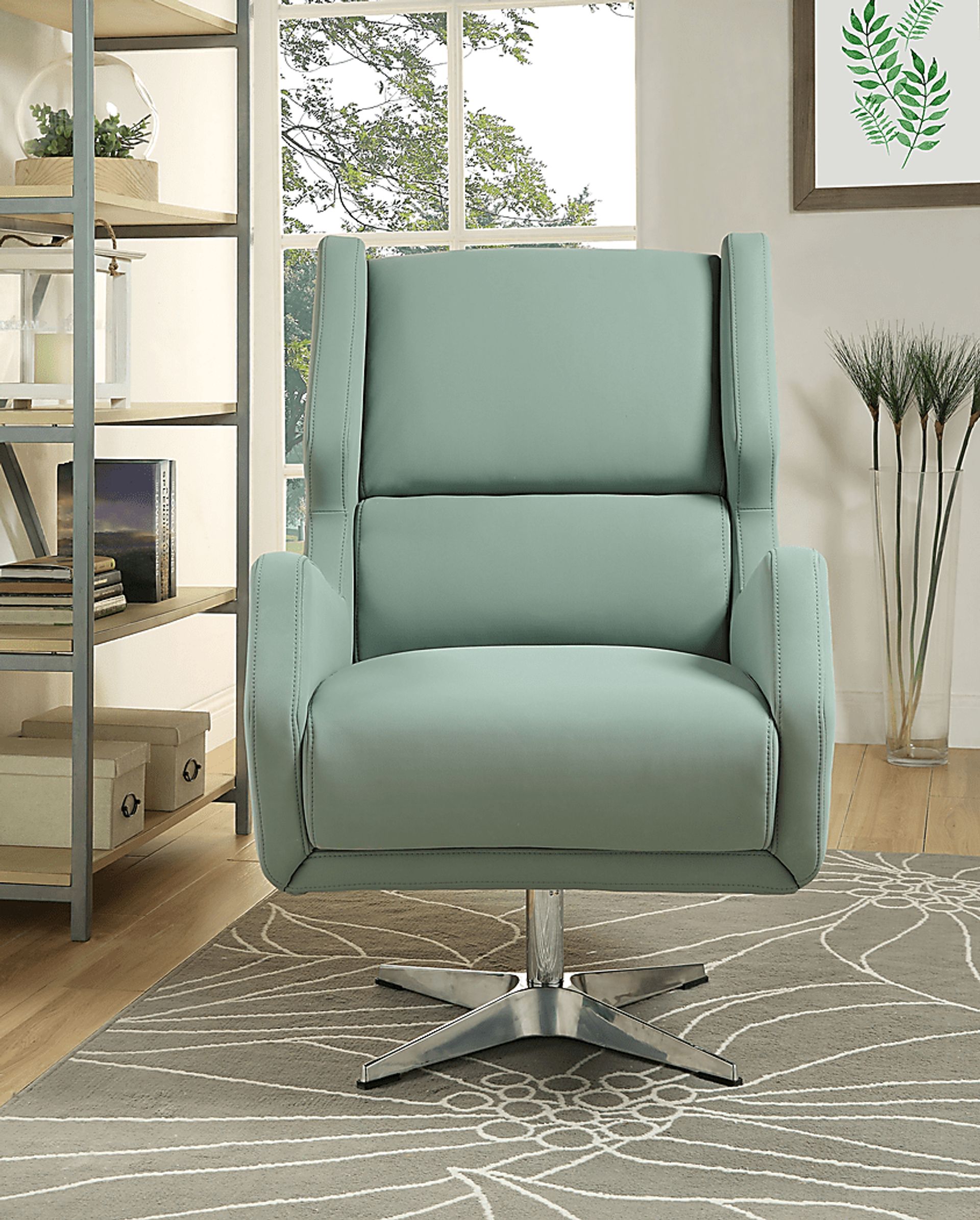 Bertino Gray Accent Swivel Chair - Image 4