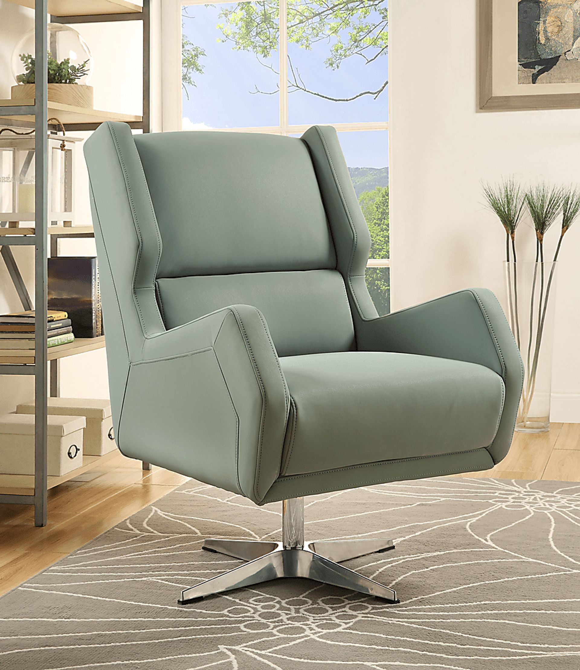 Bertino Gray Accent Swivel Chair - Image 5