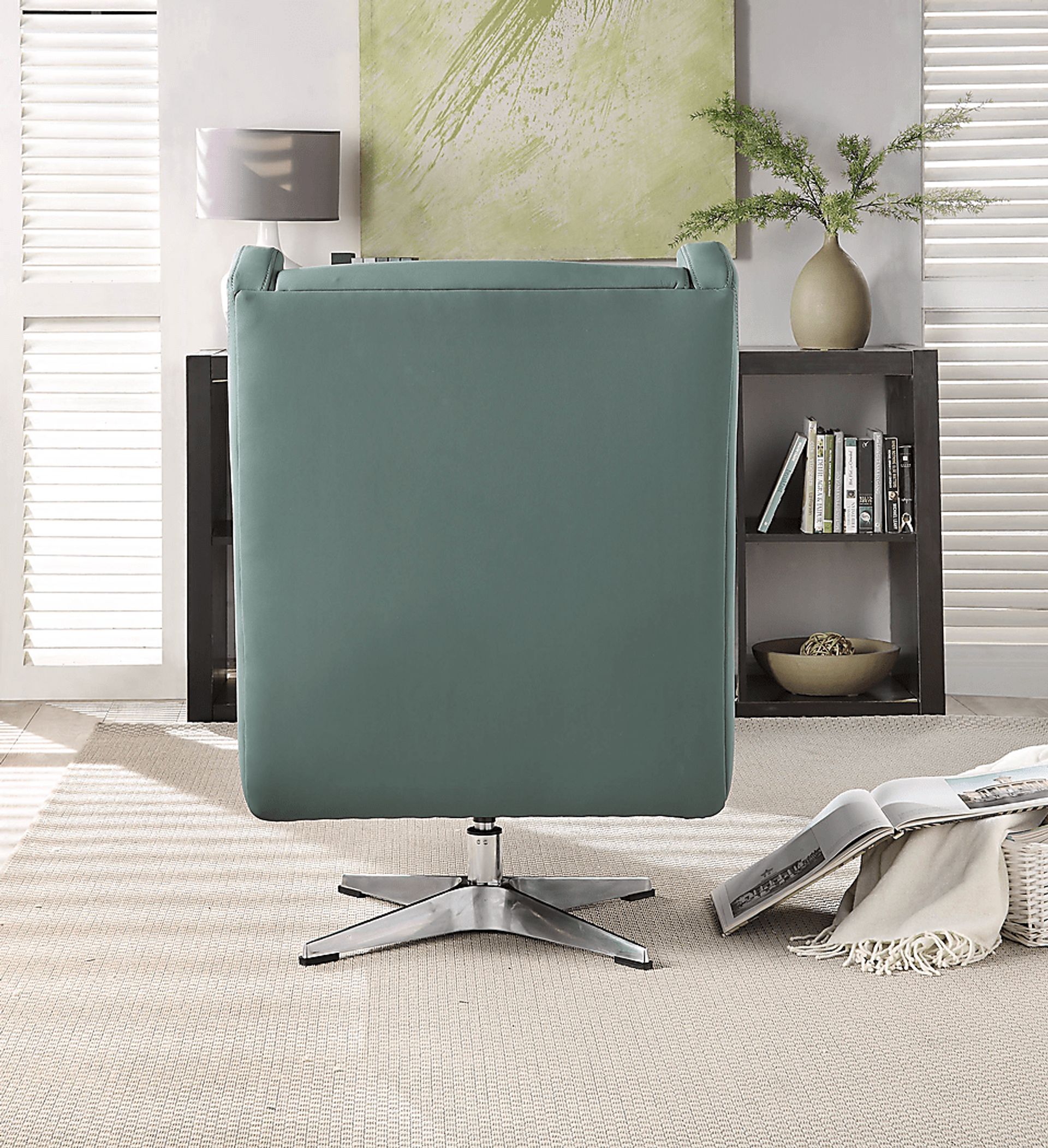 Bertino Green Accent Swivel Chair - Image 2