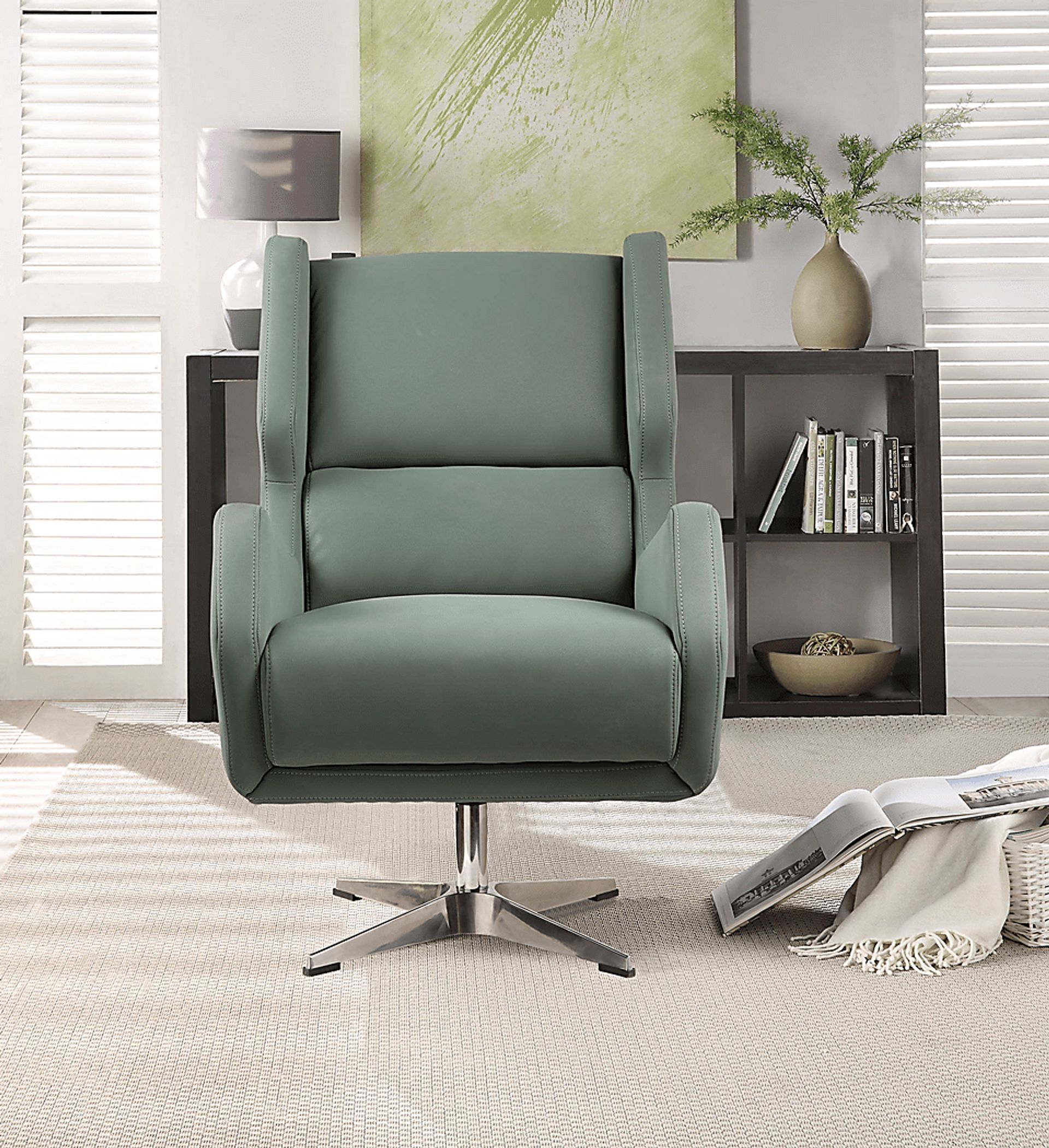 Bertino Green Accent Swivel Chair - Image 3