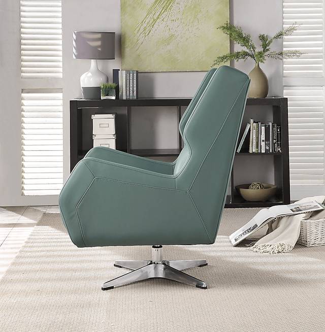 Bertino Green Accent Swivel Chair - Thumbnail - Image 4