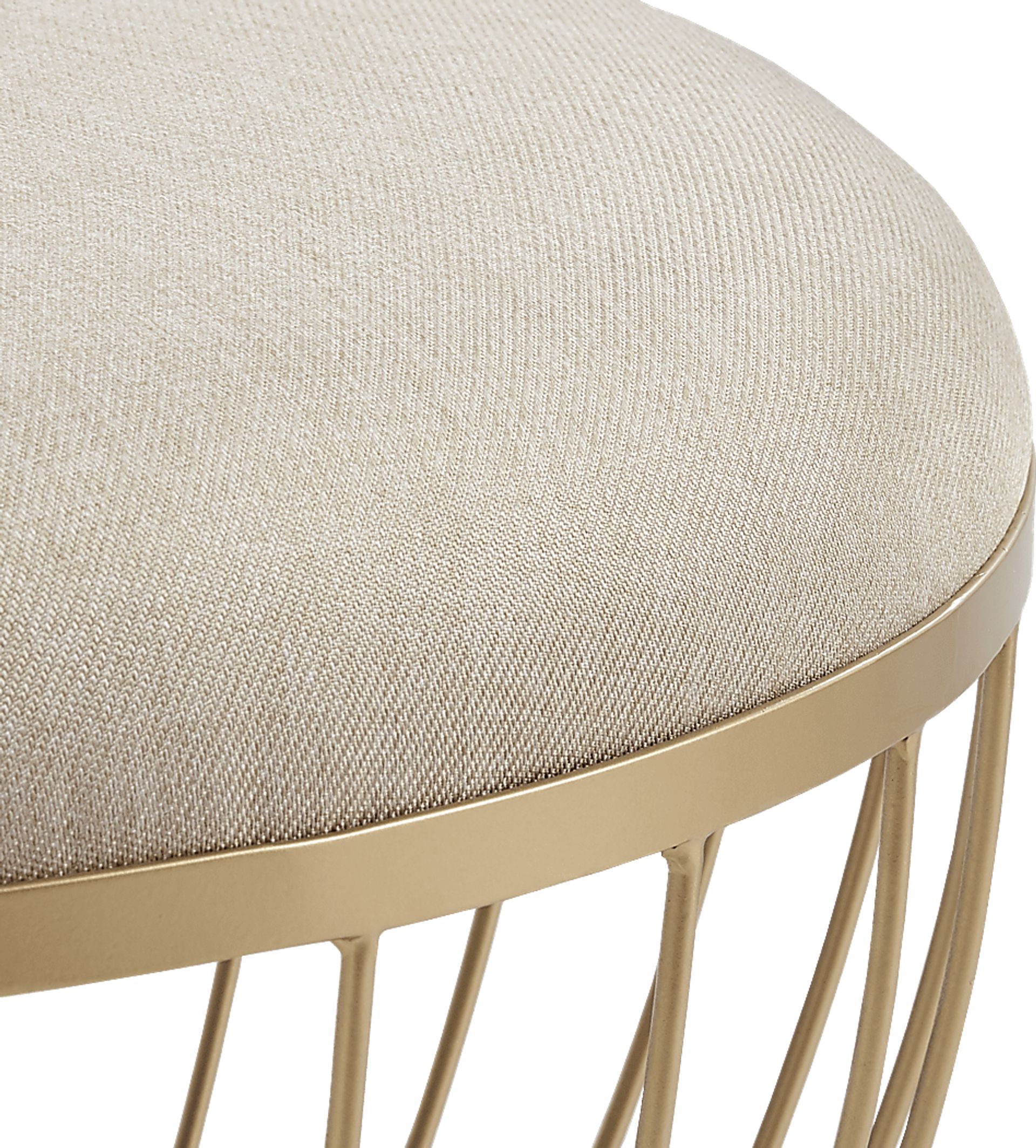Bertita Ivory Upholstered Cocktail Ottoman - Image 2