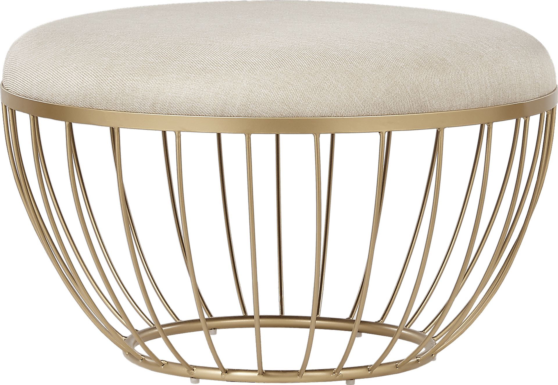 Bertita Ivory Upholstered Cocktail Ottoman - Image 1