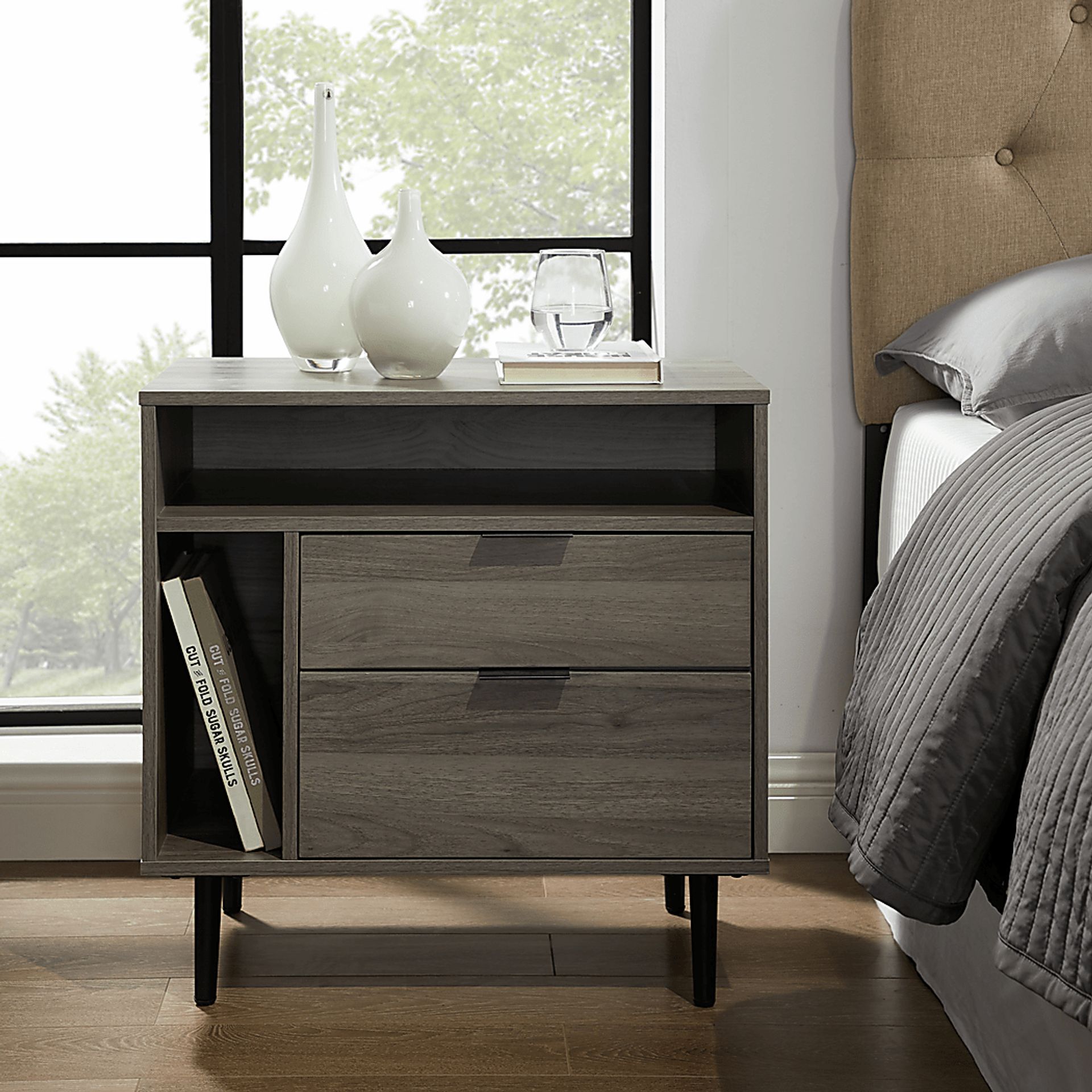 Bertonley Gray Nightstand - Image 2