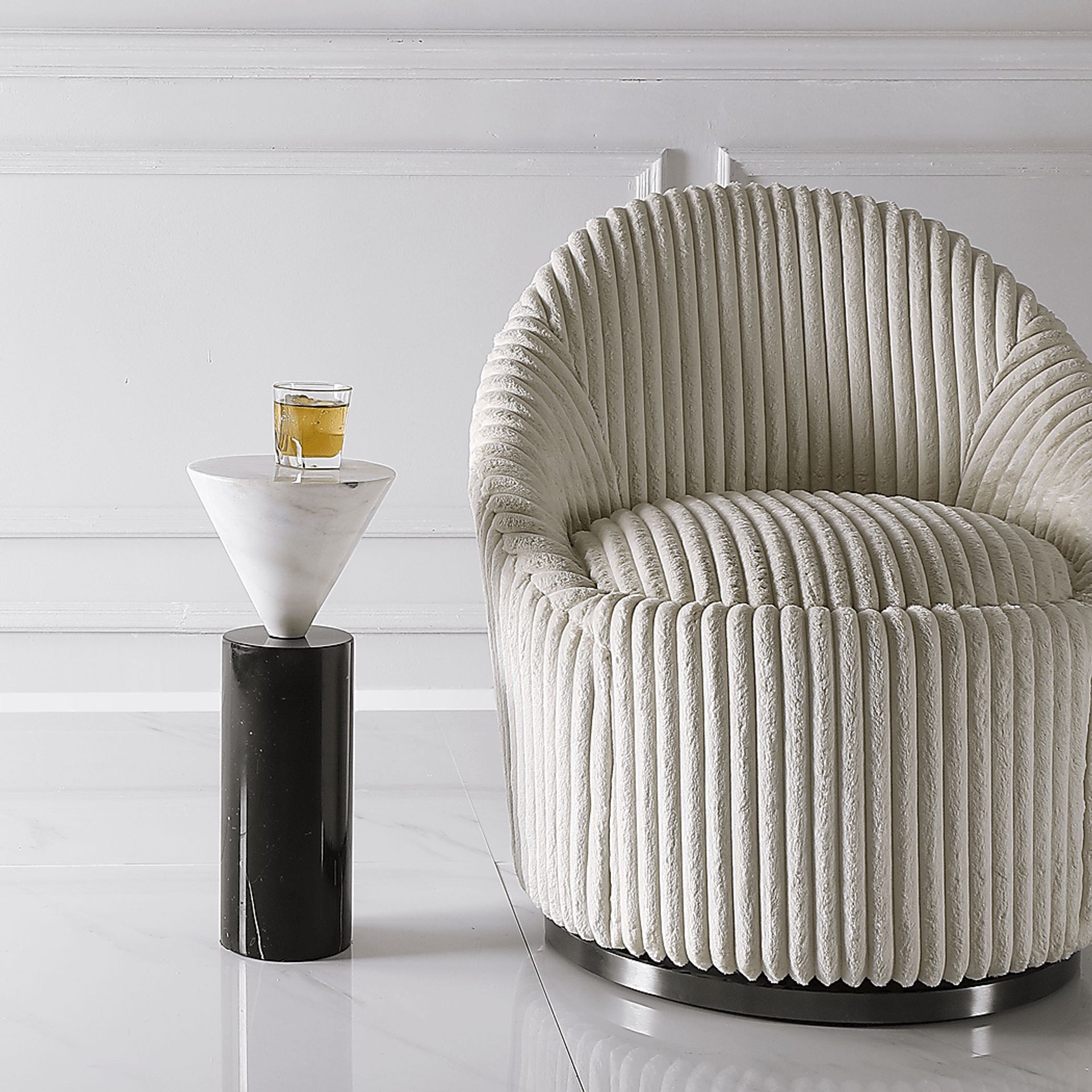 Beryton White Accent Table - Image 3