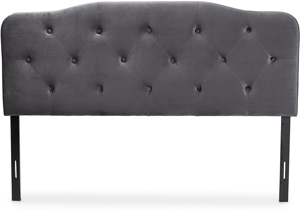 Besancon Gray King Upholstered Headboard