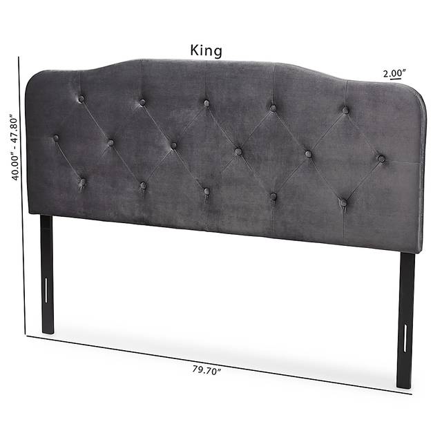 Besancon Gray King Upholstered Headboard - Thumbnail - Image 5