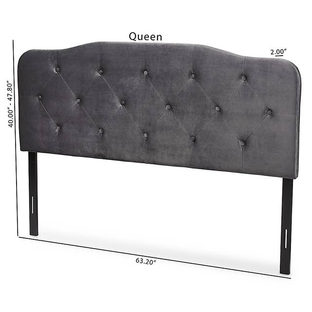 Besancon Gray Queen Upholstered Headboard - Thumbnail - Image 5