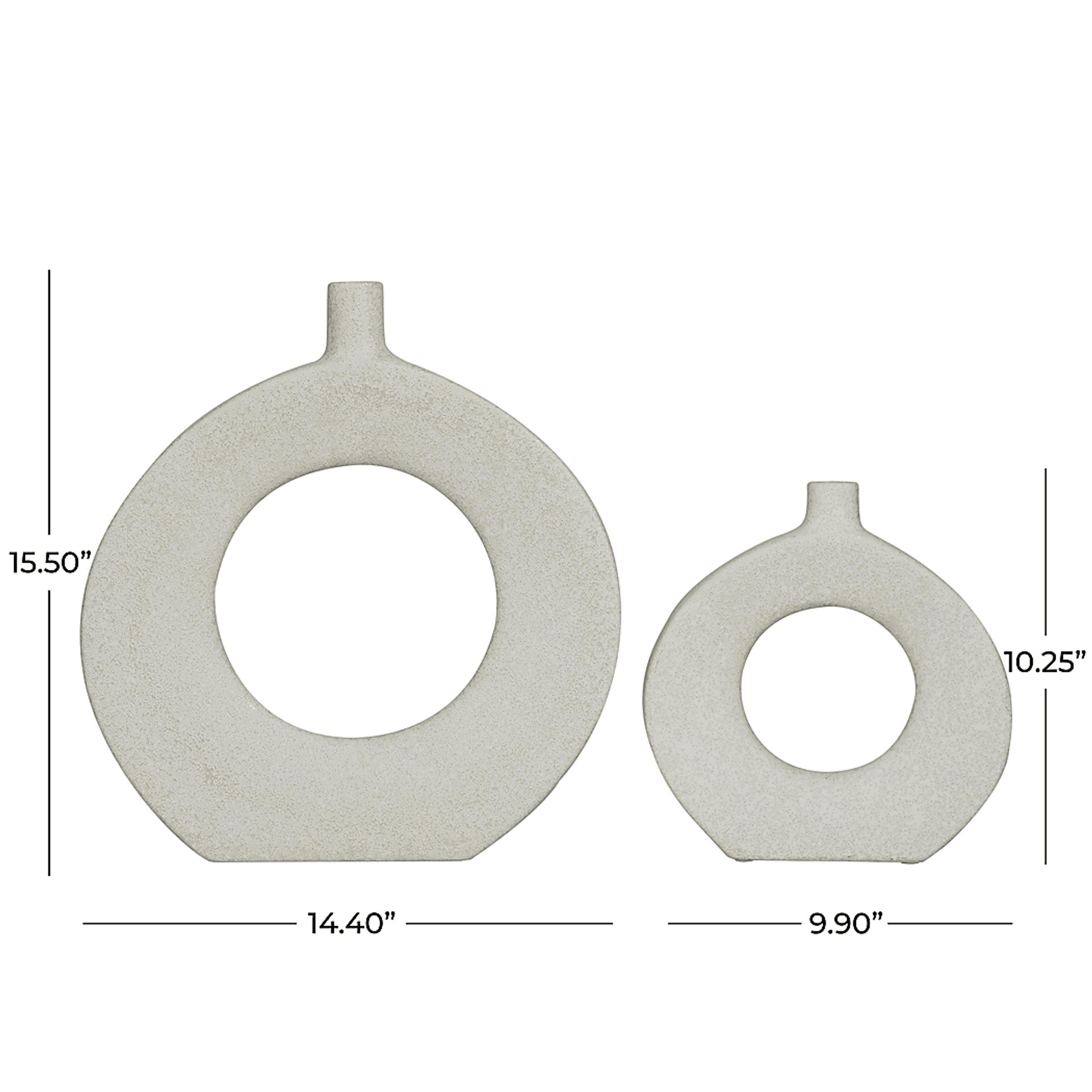 Besem White Vase, Set of 2 - Image 5