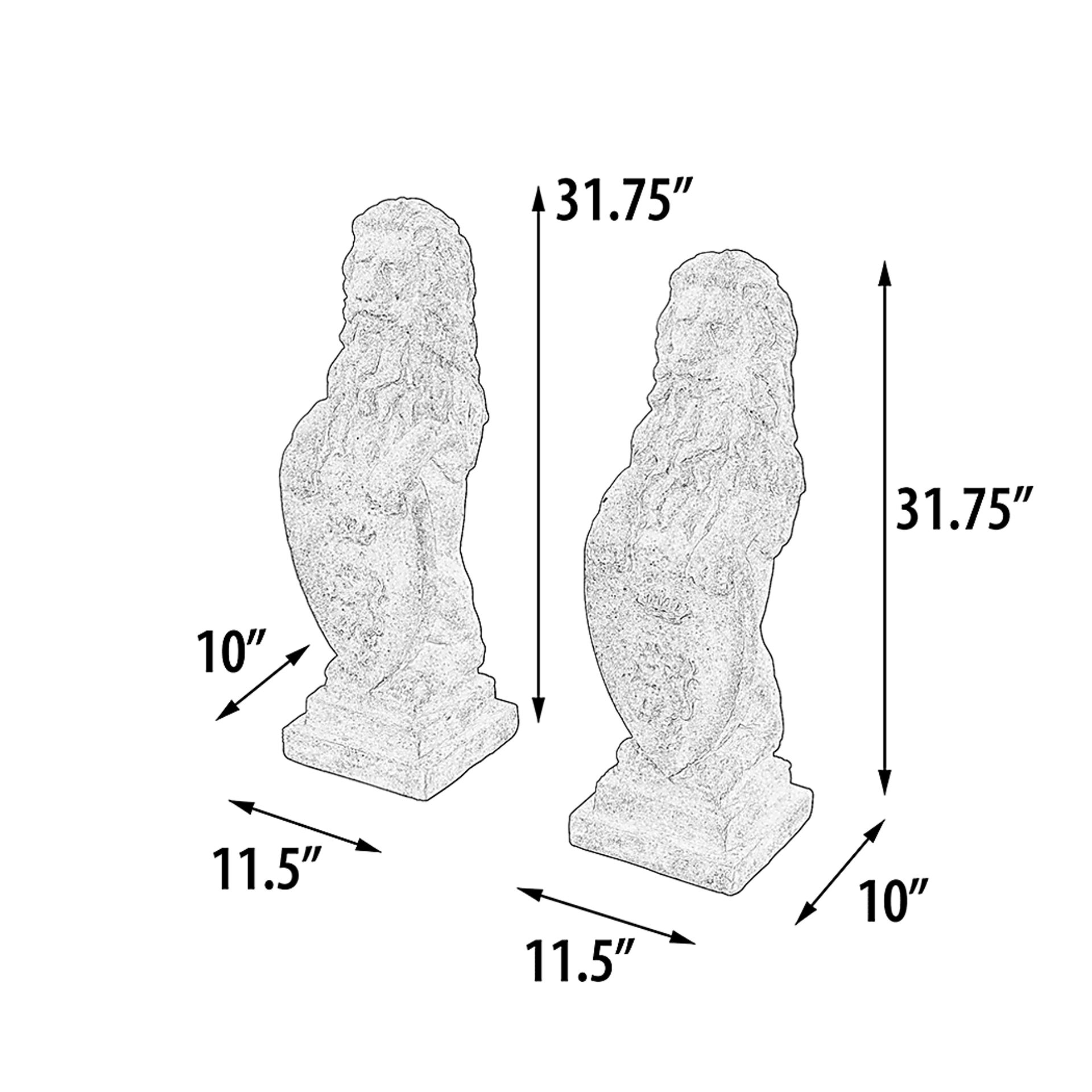 Besna Beige Sculpture, Set of 2 - Image 6