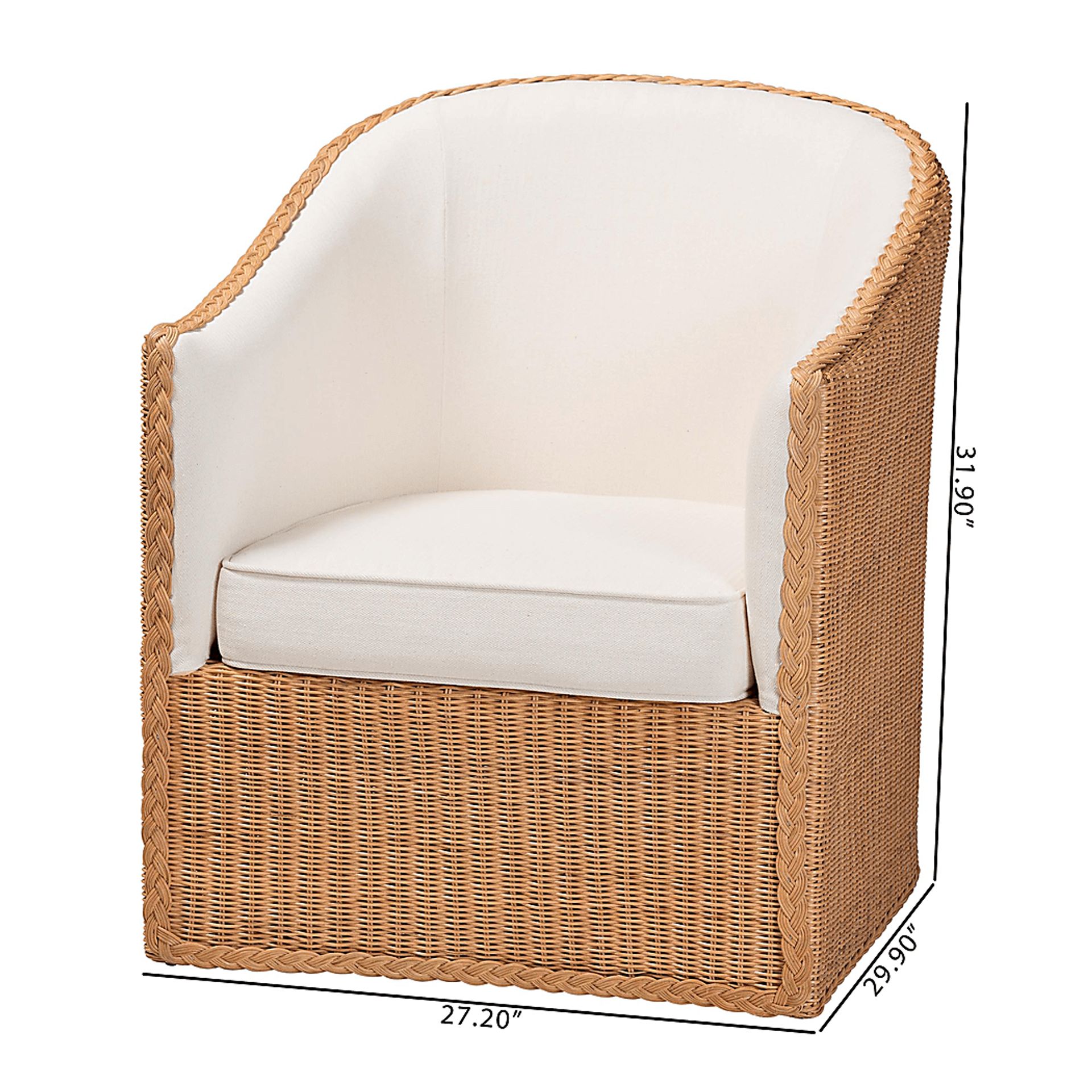 Bessia Brown Accent Chair - Image 3