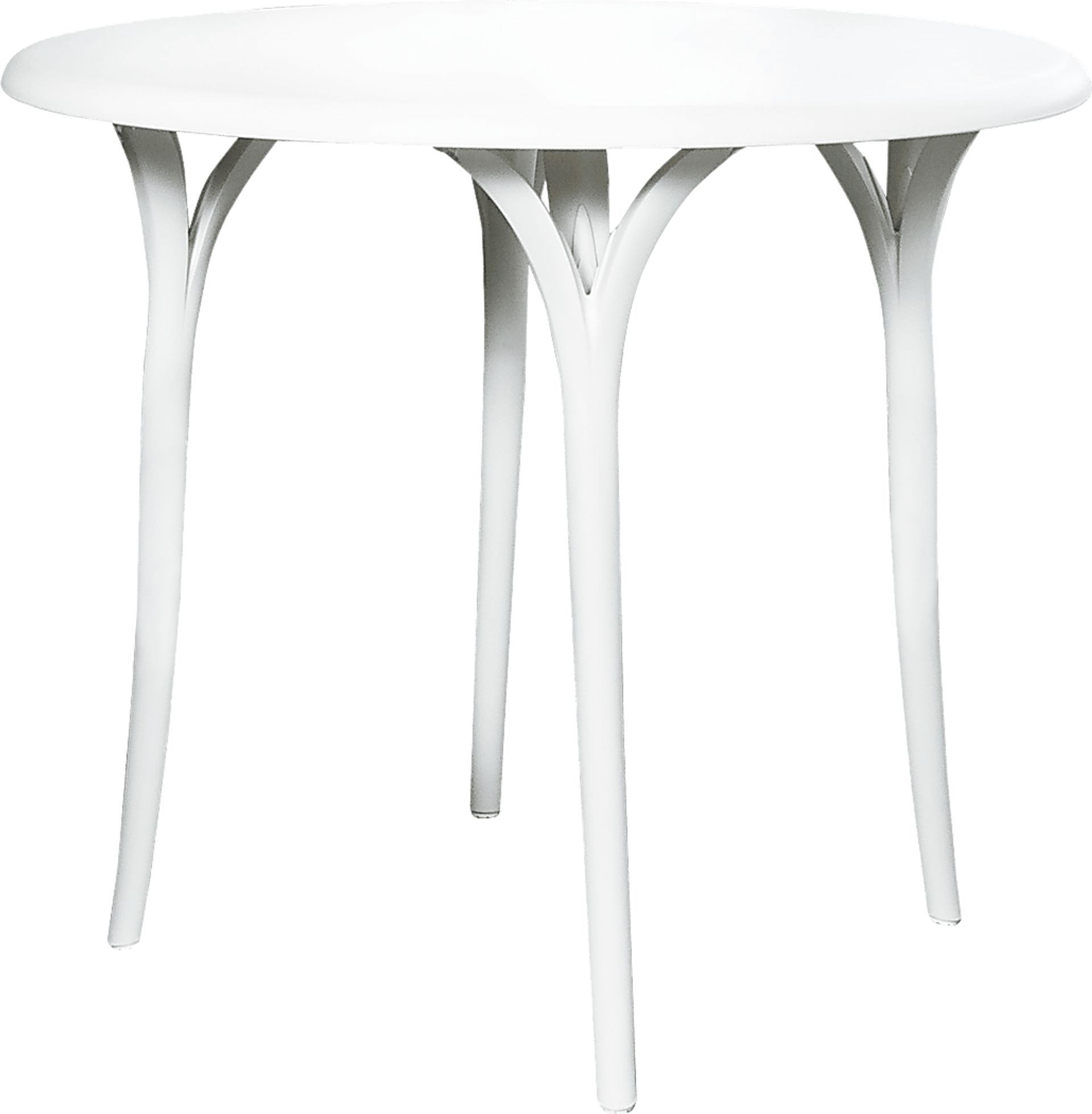 Beswick White 35 in. Round Outdoor Dining Table - Image 1