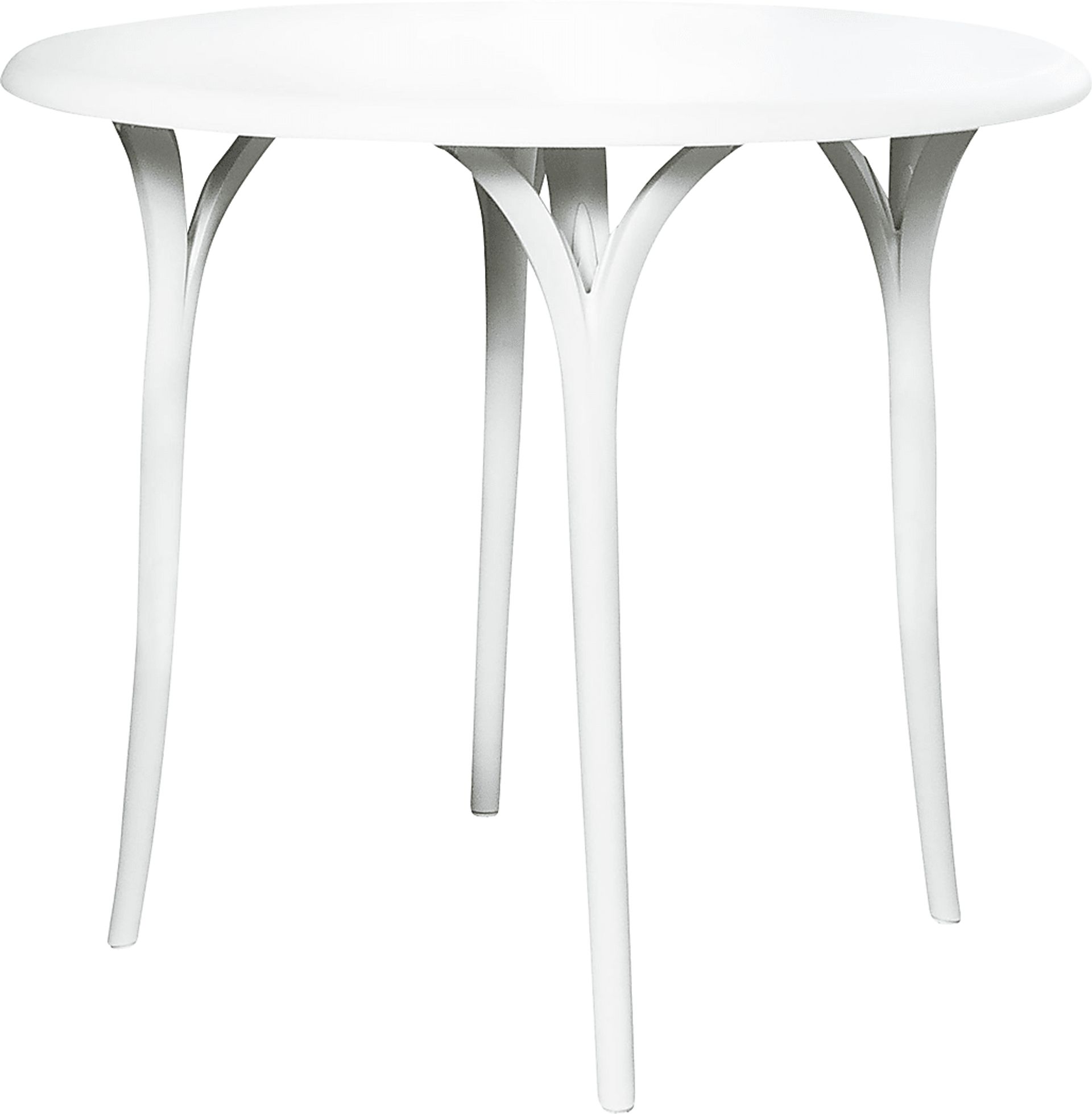 Beswick White 35 in. Round Outdoor Dining Table - Image 1