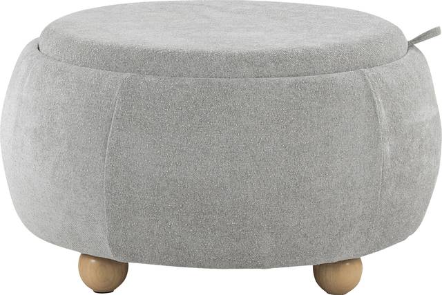 Betana Gray Ottoman - Thumbnail - Image 1