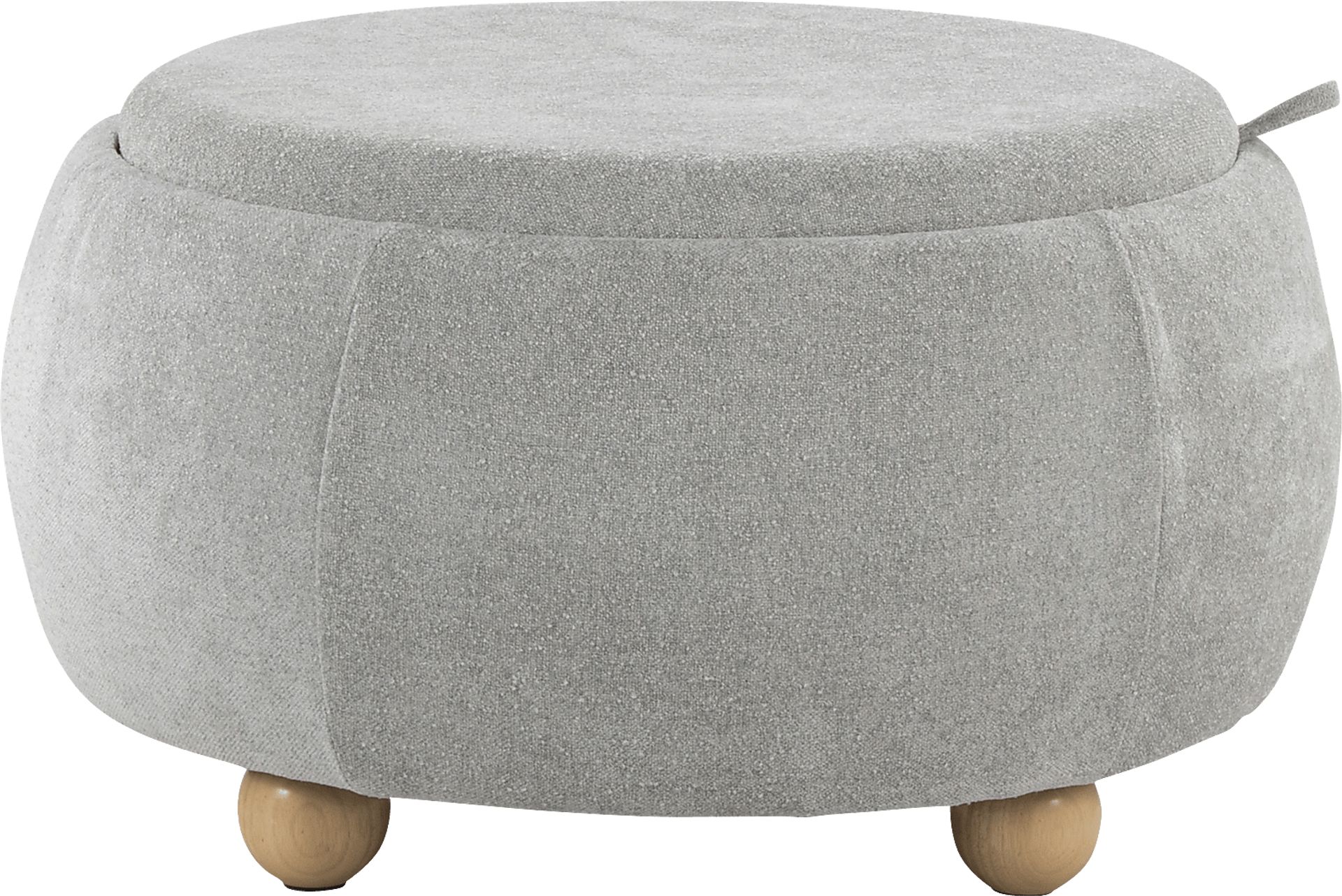 Betana Gray Ottoman - Image 1