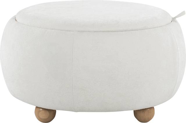 Betana White Ottoman - Thumbnail - Image 1