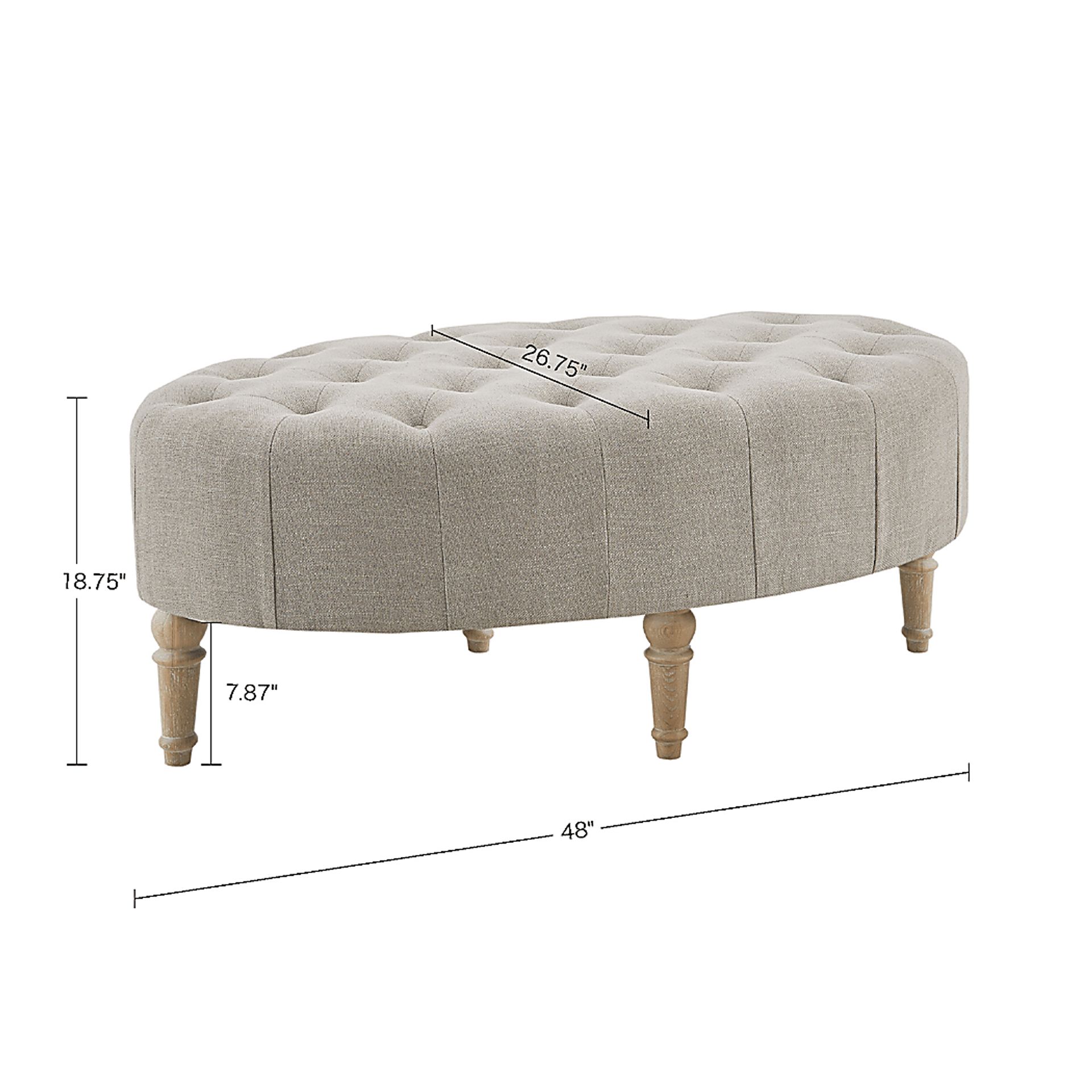 Betanna Gray Ottoman - Image 8